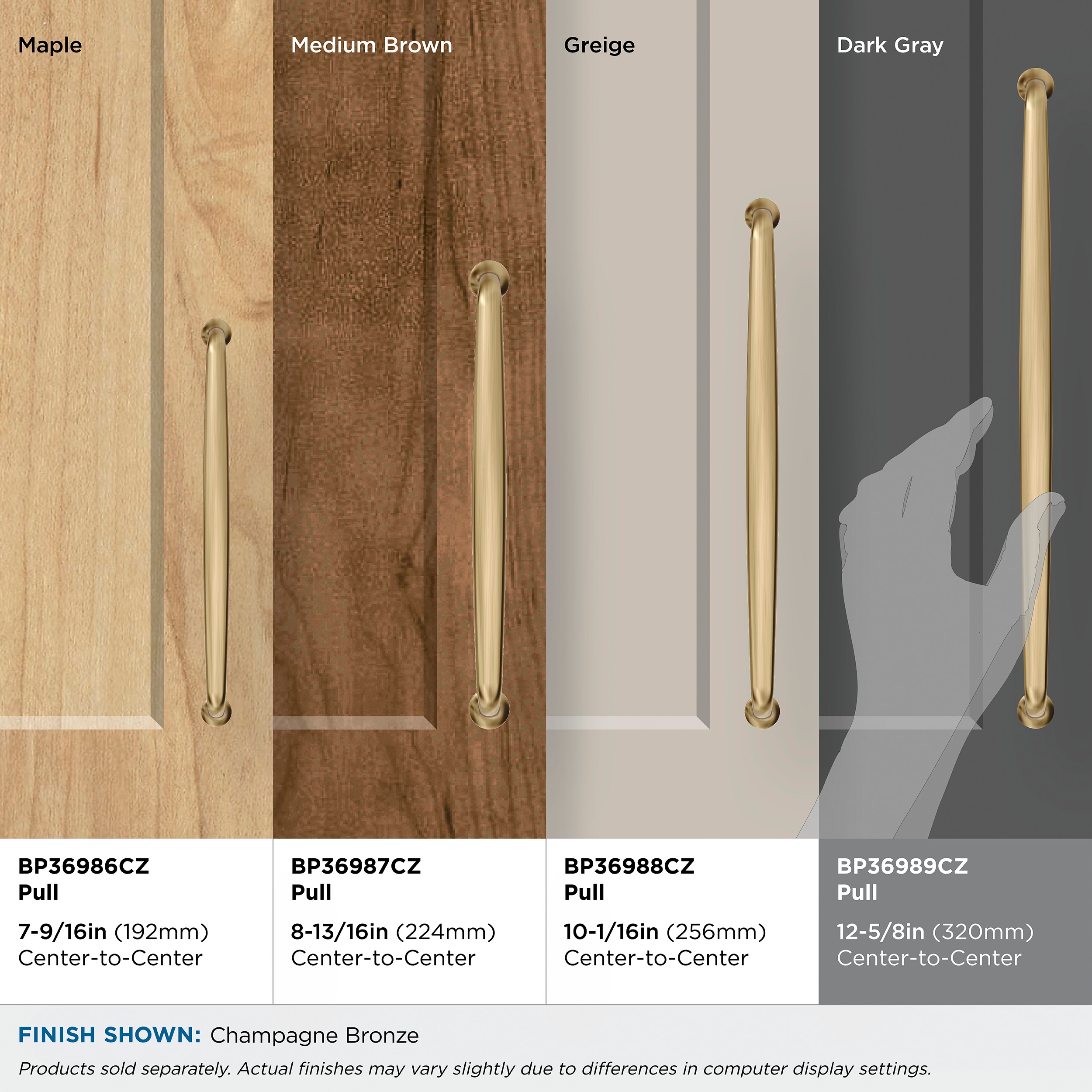 Amerock BP36989CZ Cabinet-Pulls - View #6