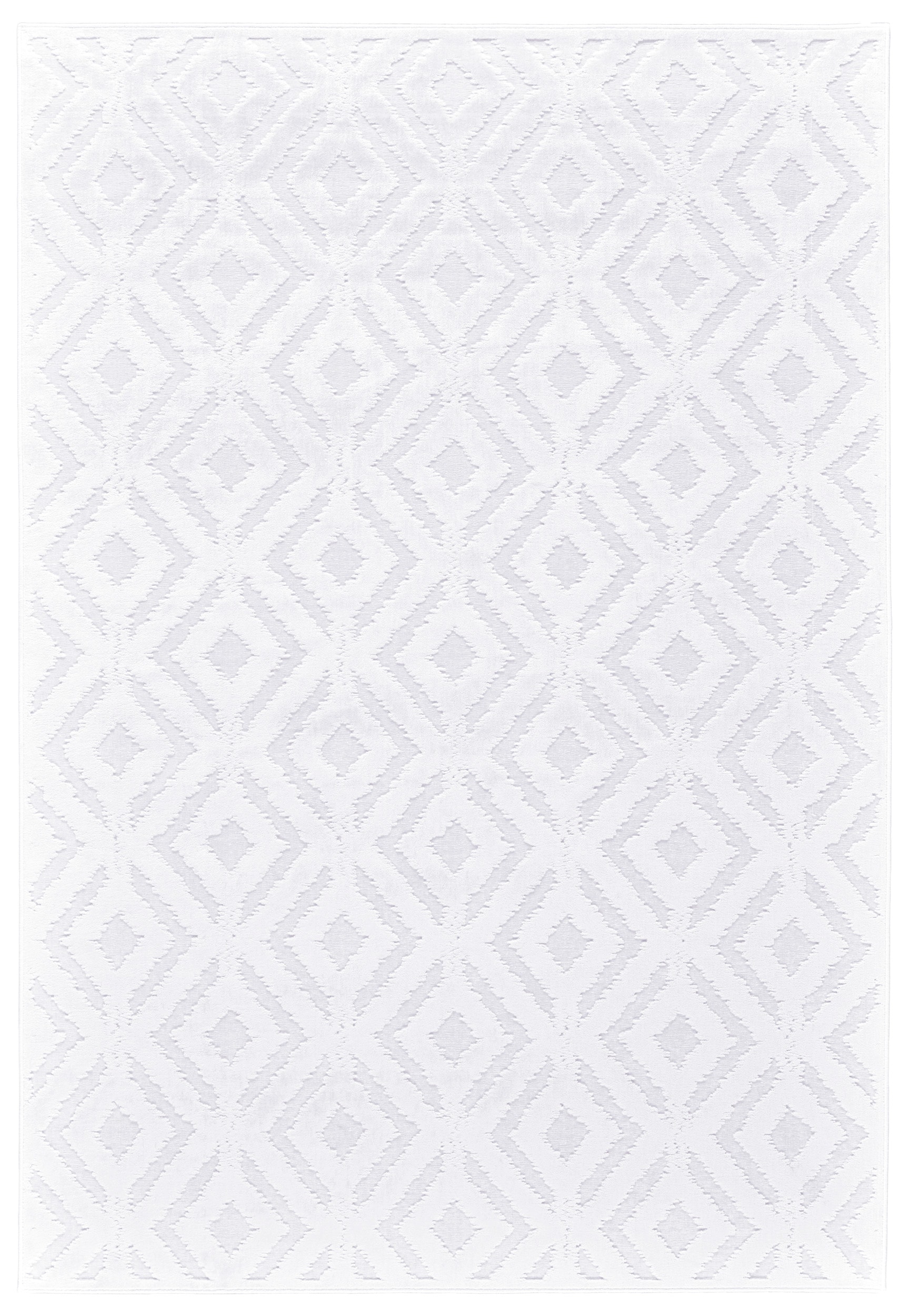Room Envy 680R3490WHTWHTG25 8 x 10 (ft) Loomed Rayon White Rectangular Indoor Solid Area rug