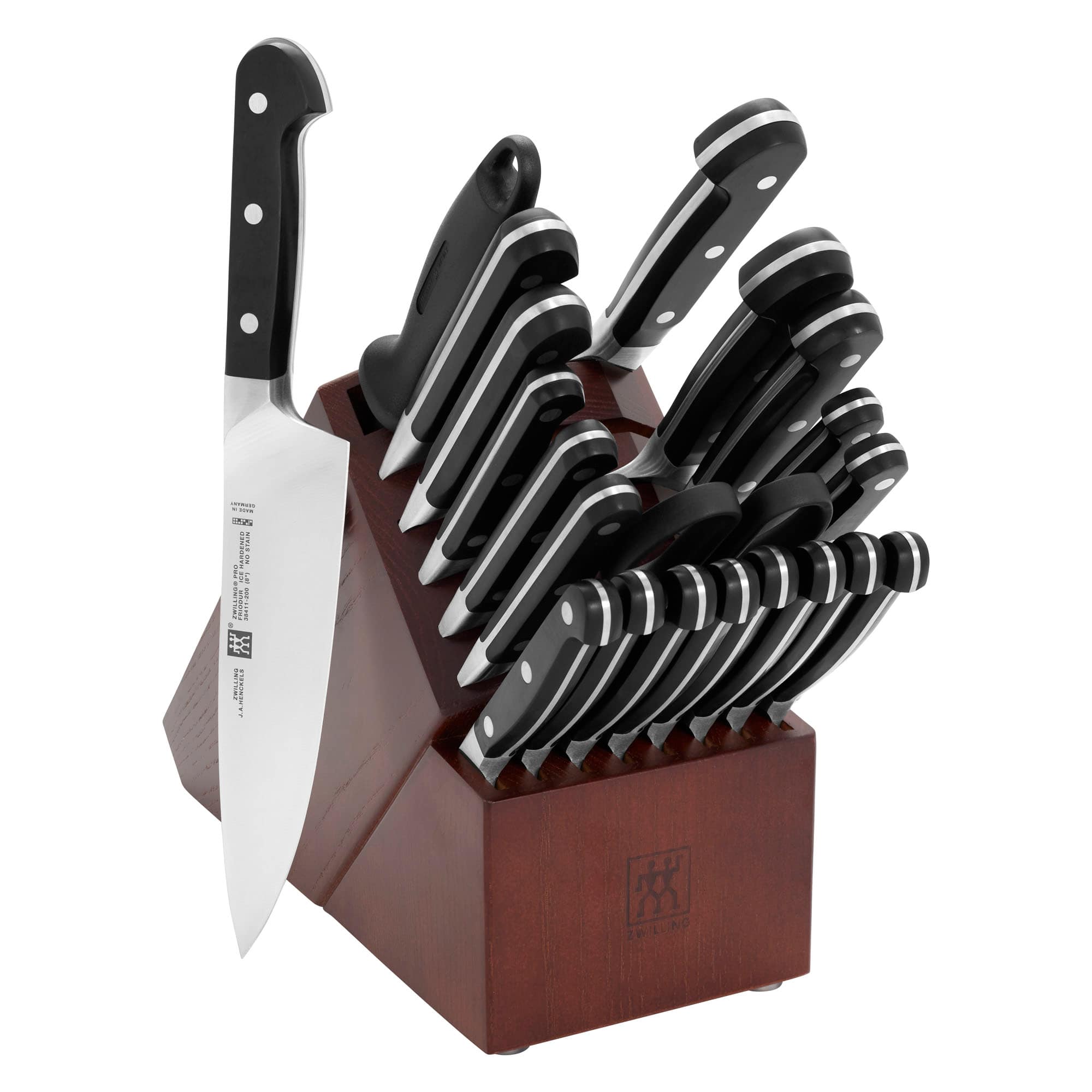  Pro 22pc Knife Block Set with Forged Steak Knives