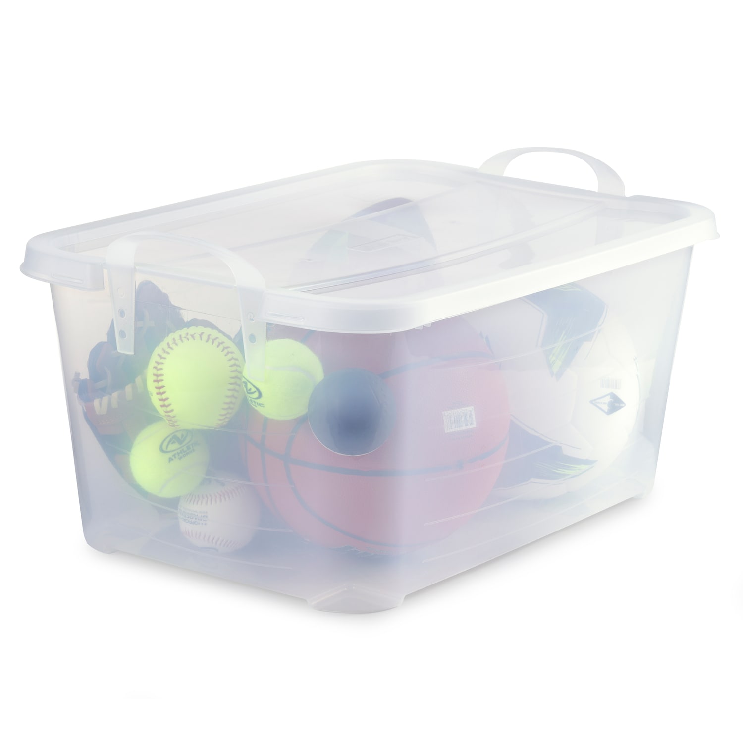 Life Story Clear 12-Quart Storage Box with Gray Snap Lids, 3-Pack