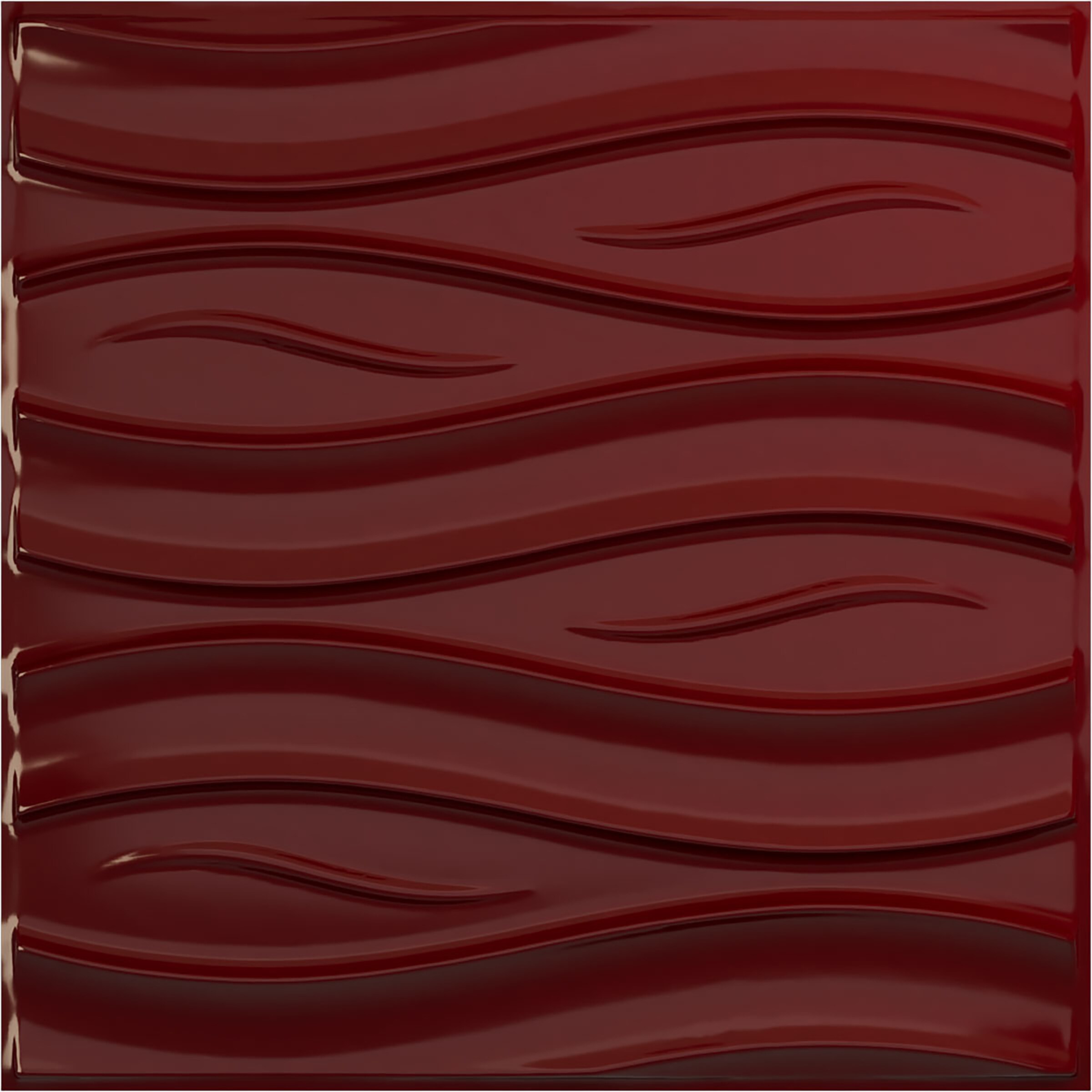 Ekena Millwork WP20X20SSHML 19-5/8-in x 19-5/8-in Embossed Paintable/Stainable Red PVC Wall Panel (
