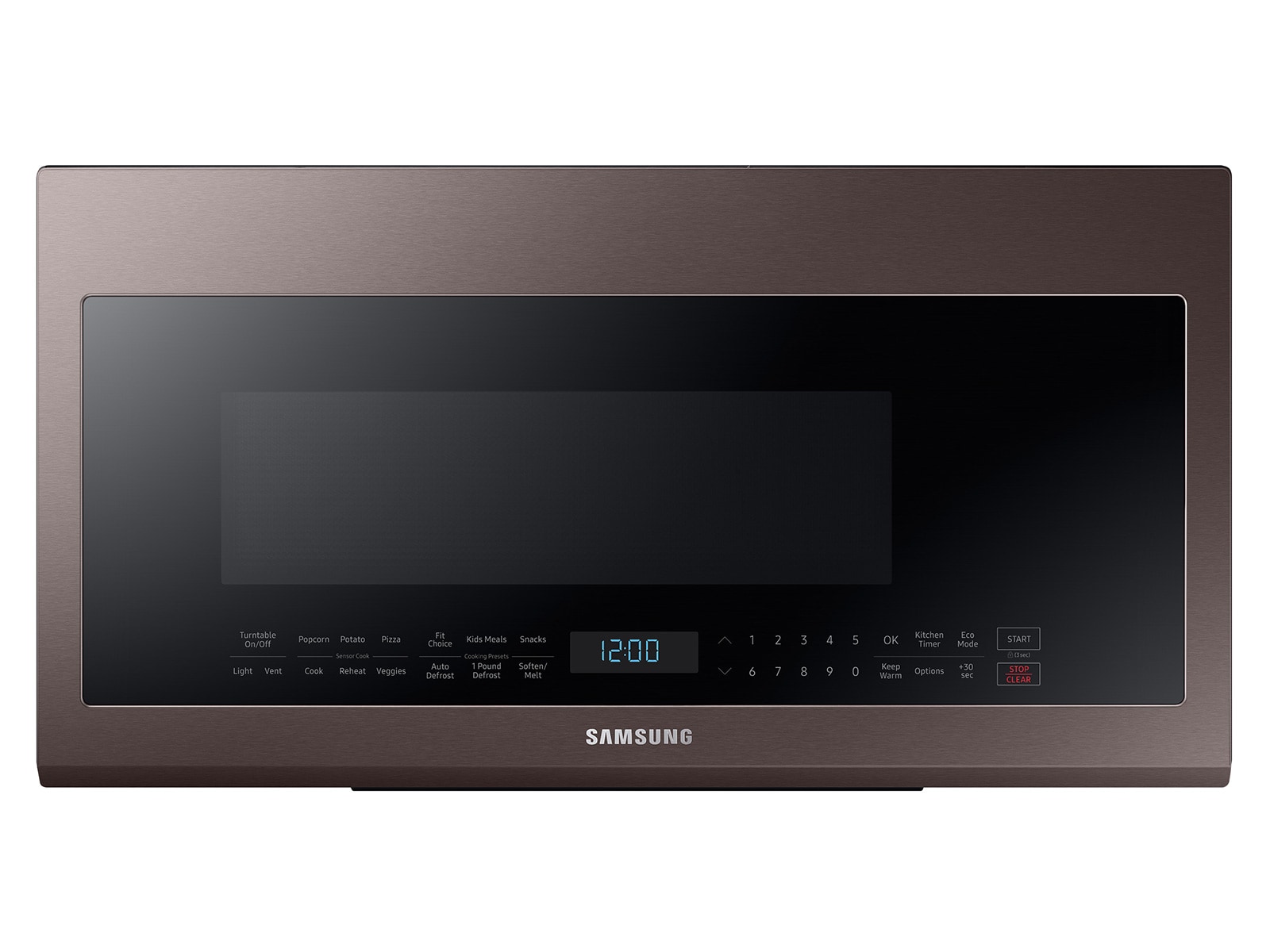 Samsung Bespoke 2.1-cu ft 1000-Watt Over-the-Range Microwave with Sensor  Cooking (Fingerprint Resistant Tuscan Steel) in the Over-the-Range  Microwaves department at Lowes.com