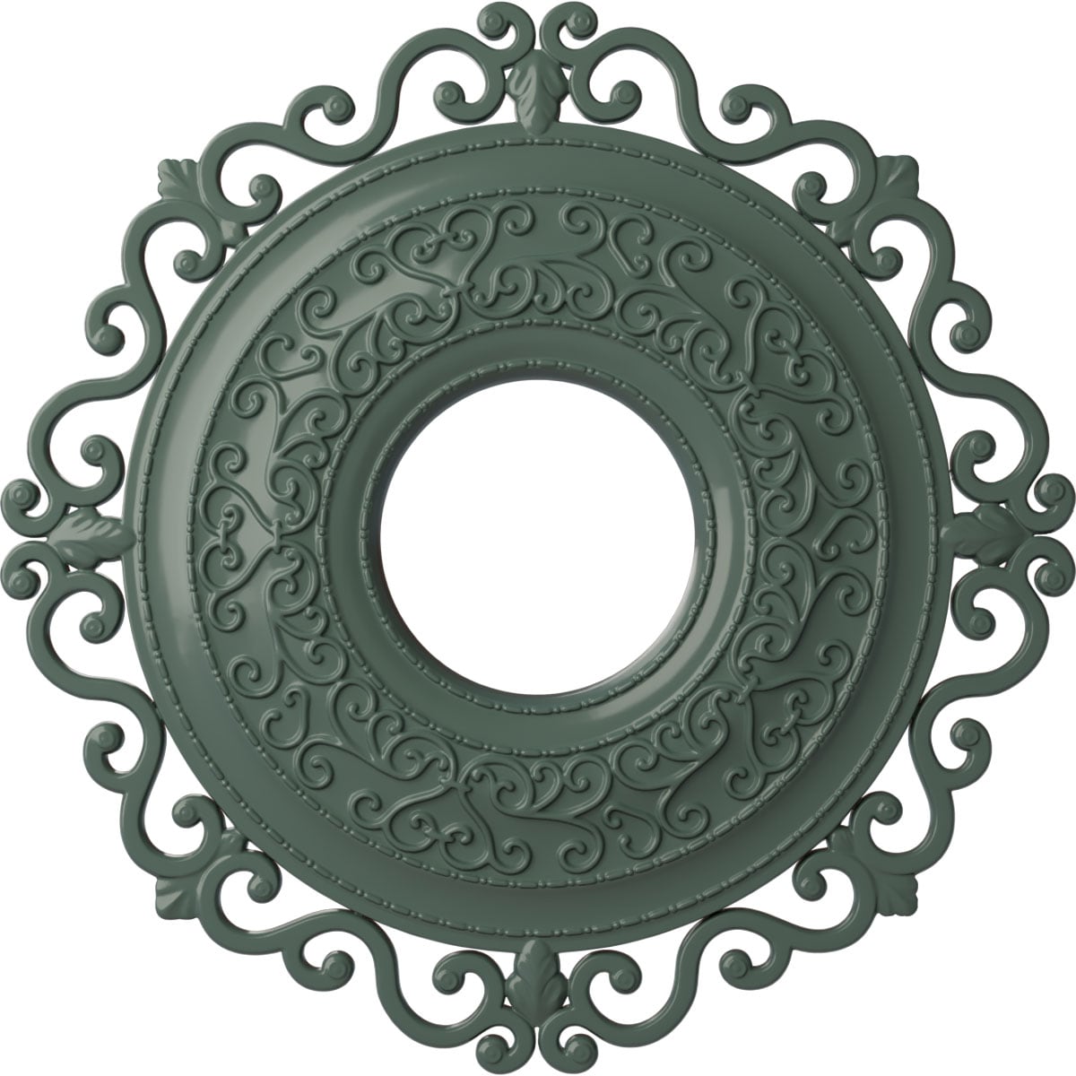 Ekena Millwork CM22ORCBF Orrington 22-in W x 22-in L Painted Cloud Burst Polyurethane Whole Ceiling Medallion