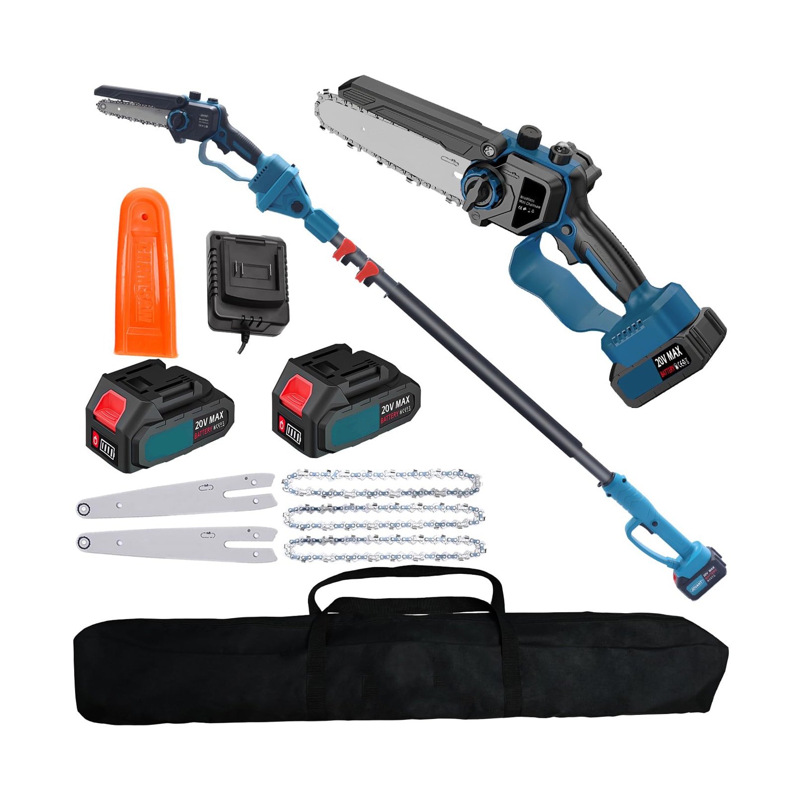Etokfoks  Electric Pole Saw Pole Chainsaws for Tree Trimming 15Ft Reach Power Pole Saws for Outdoor Branches