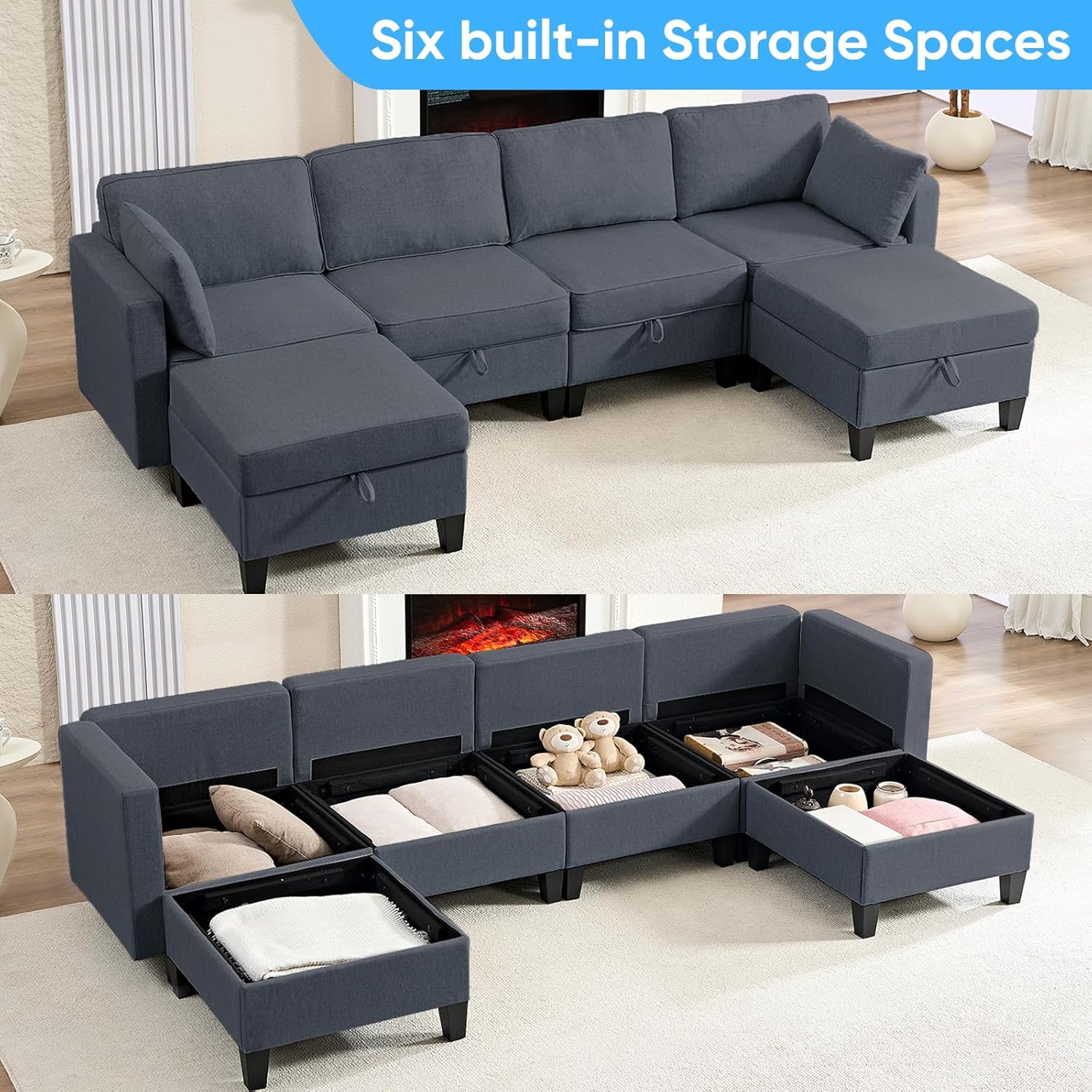 Mjkone LW11303-DARKGREY Sofas-Loveseats - View #4