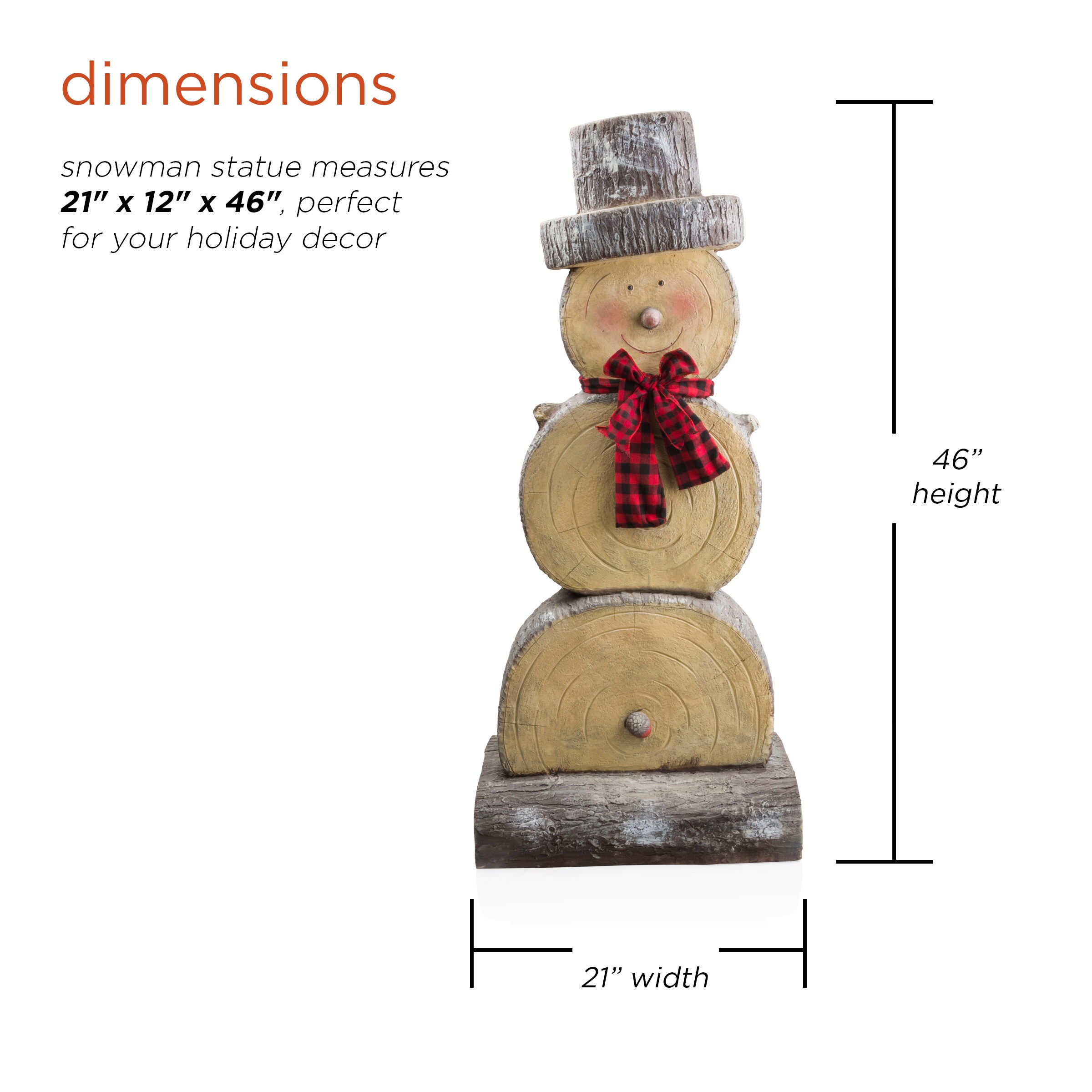 Alpine Corporation WTJ102L Table-Christmas-Decorations - View #3
