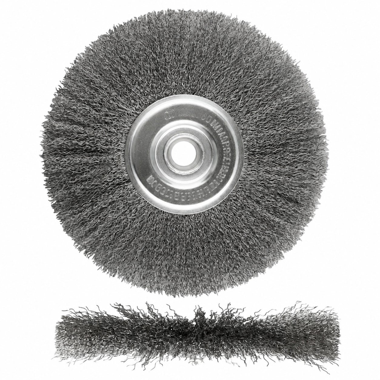 Anqtovp  8 Inch Wire Wheel Brush for Bench Grinder Carbon Steel 0 012 Inch Wire Five Eighth and Seven Eighth Arbor Kit for Rust Paint Scale