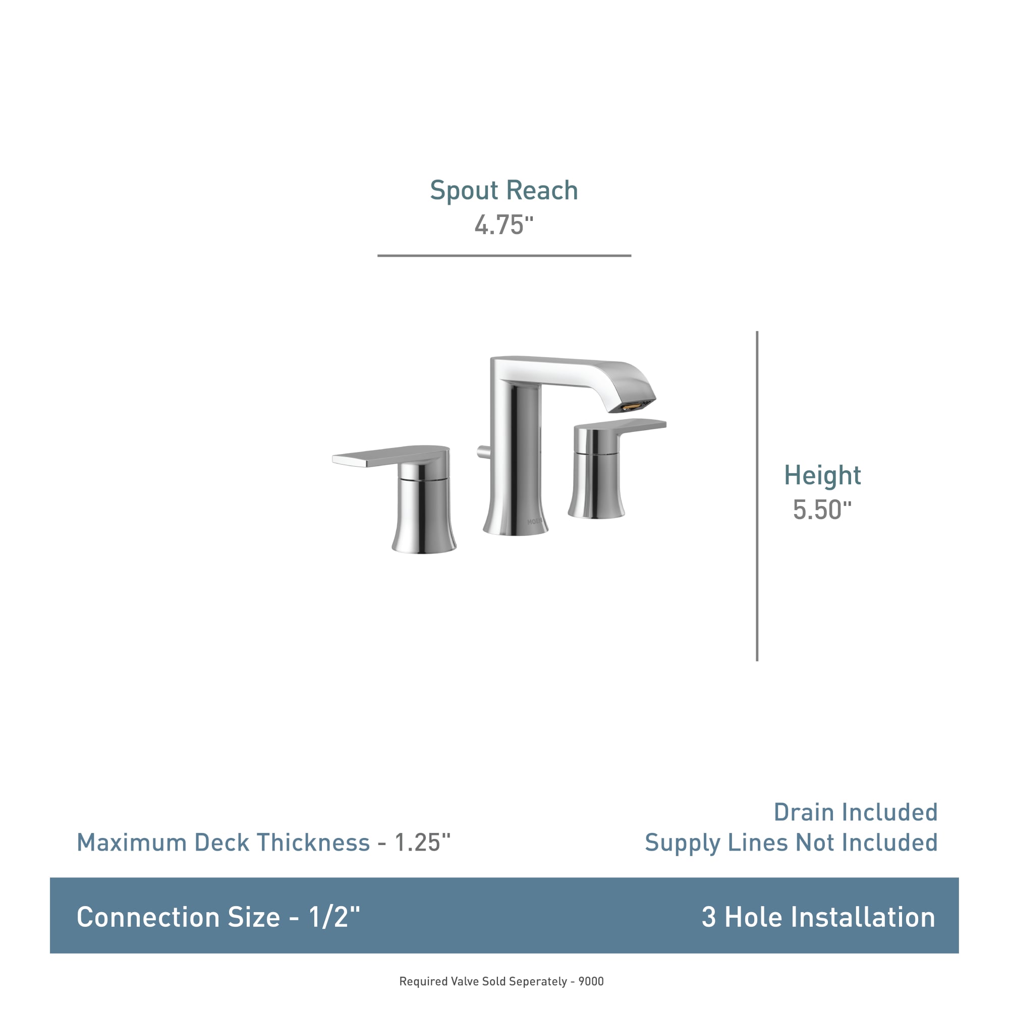 Moen T6708 Lavatory-Faucets - View #3