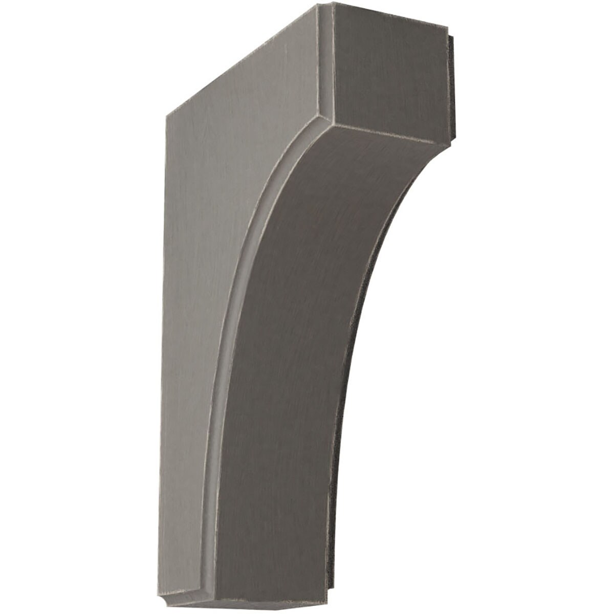 Ekena Millwork BKTWD02X04X06CVGY Clarksville 1-3/4-in x 4-in x 6-in Rubberwood Gray Wood Standard Bracket