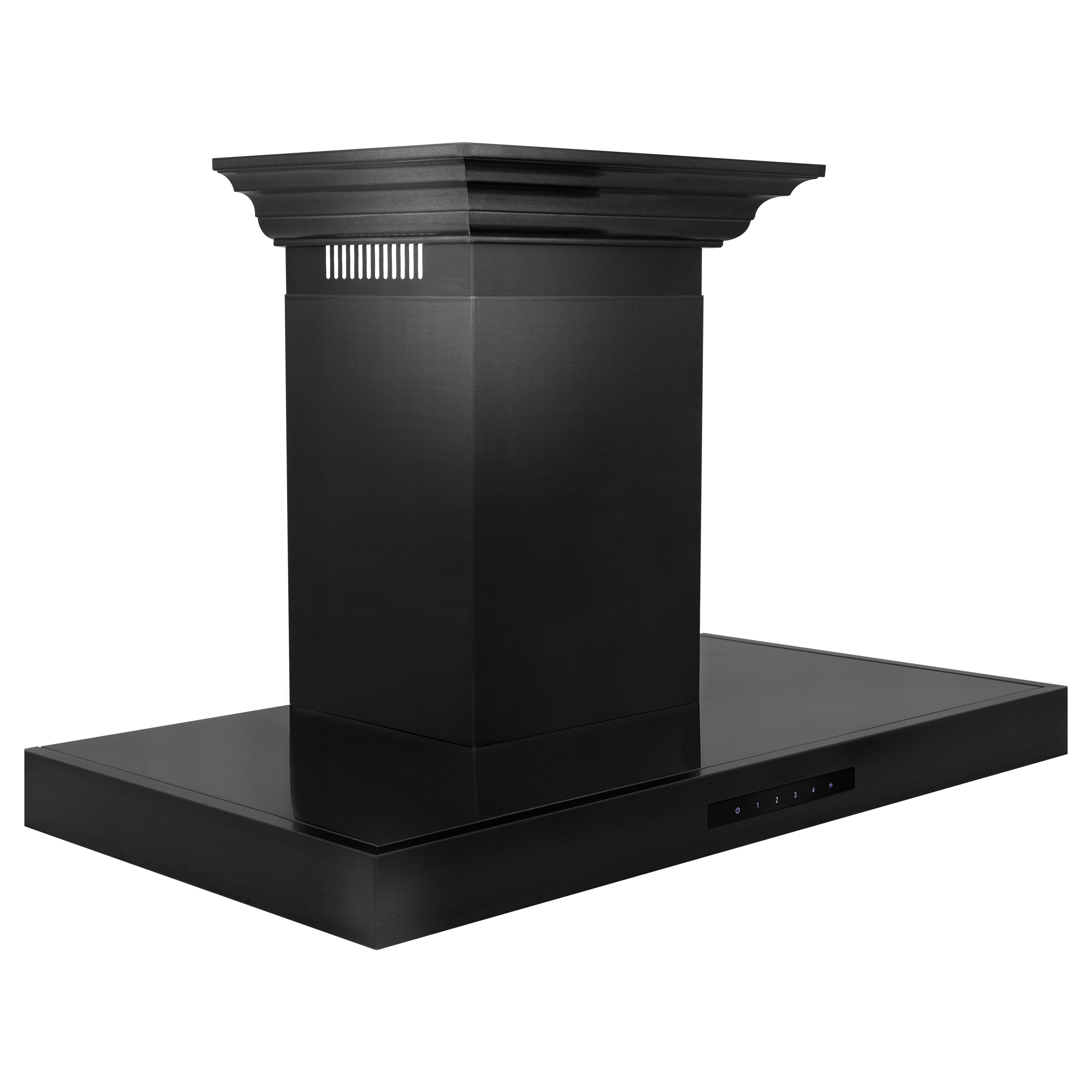 lowes black stainless steel range hood