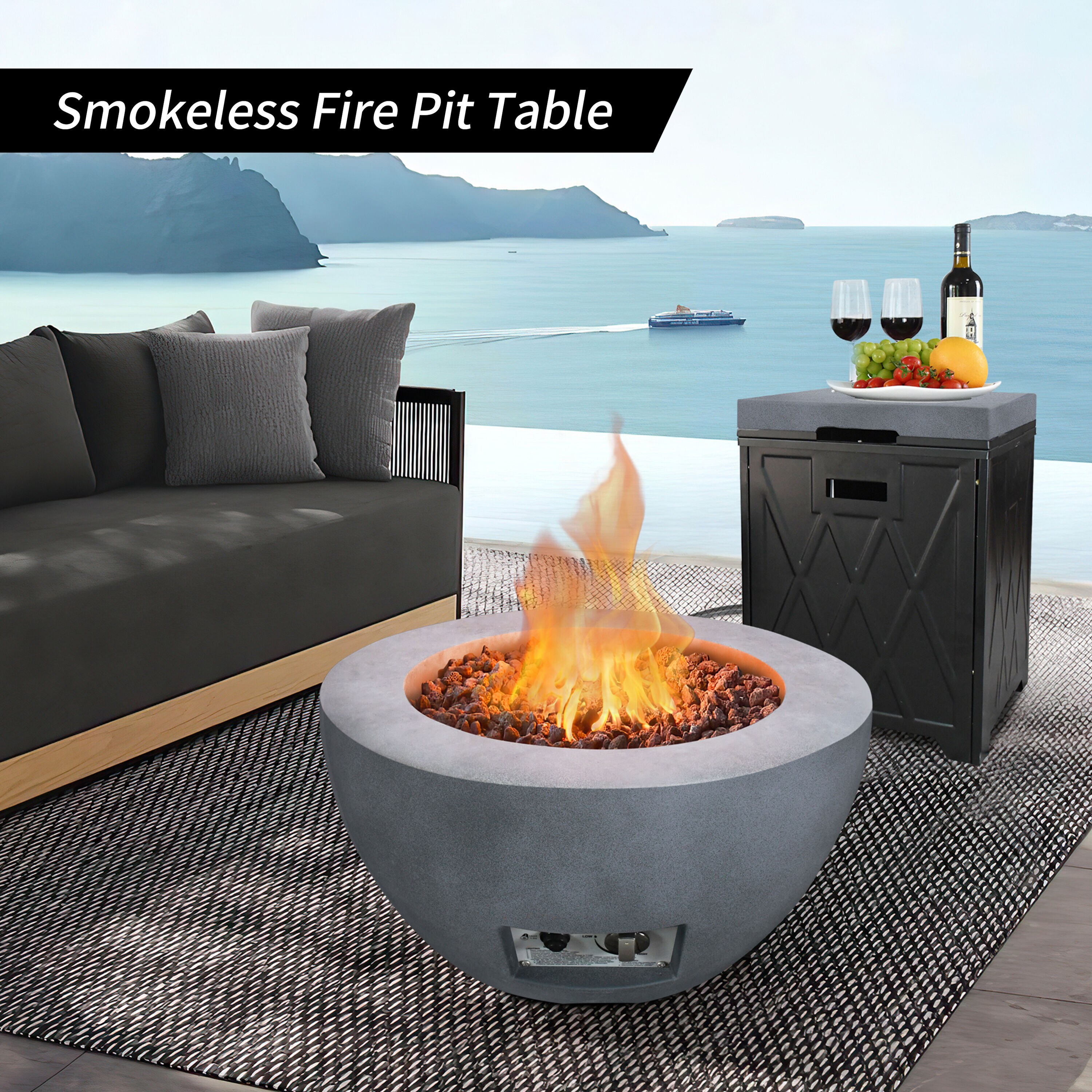 Concrete Fire Pits & Patio Heaters at