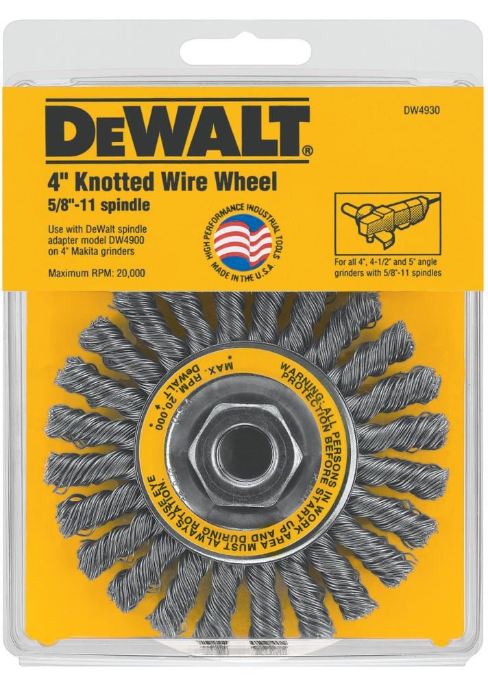 DEWALT 4-in Knotted Angle Grinder in the Wire Wheels & Buffers department at