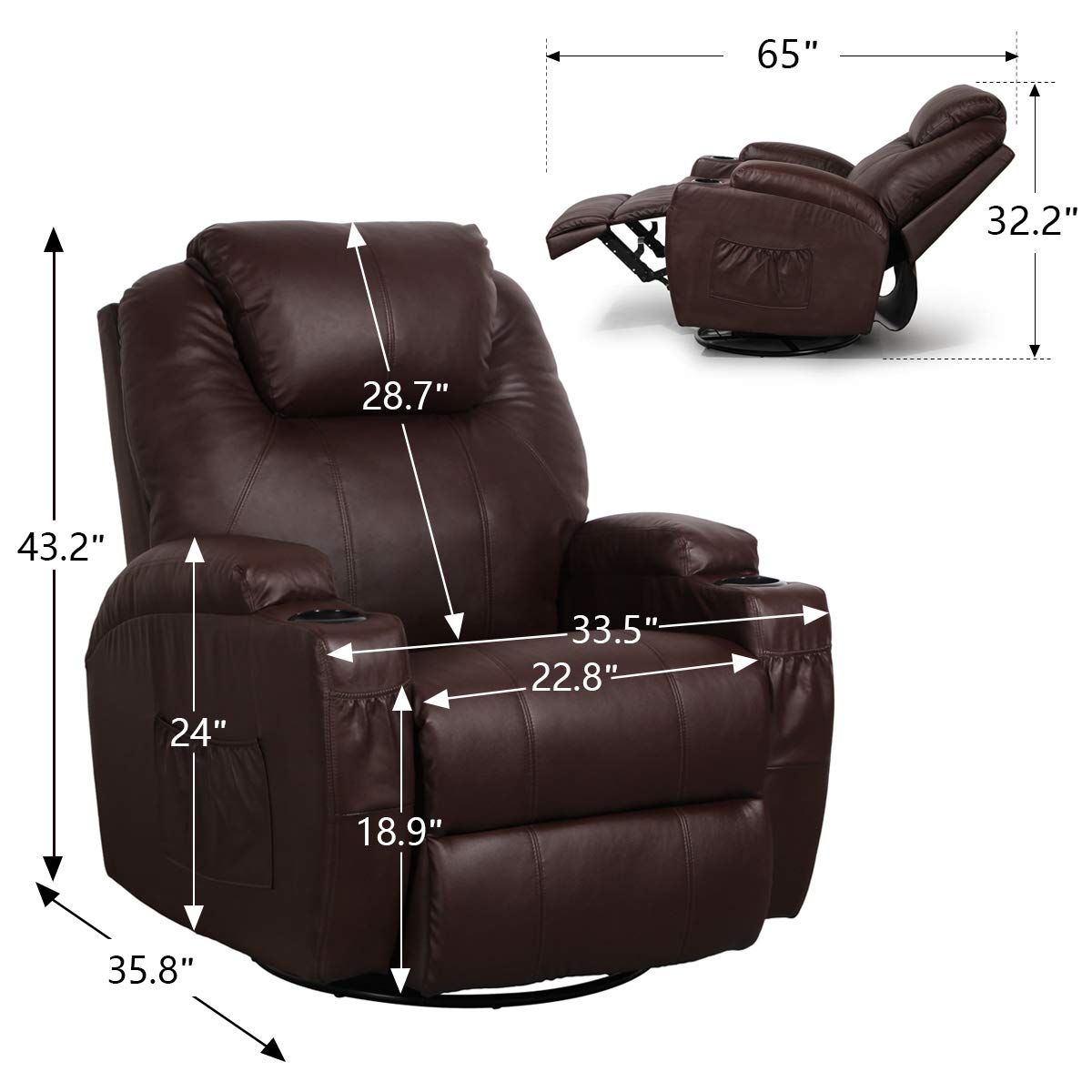 AECOJOY 13003UBR-LS01 recliners - View #2
