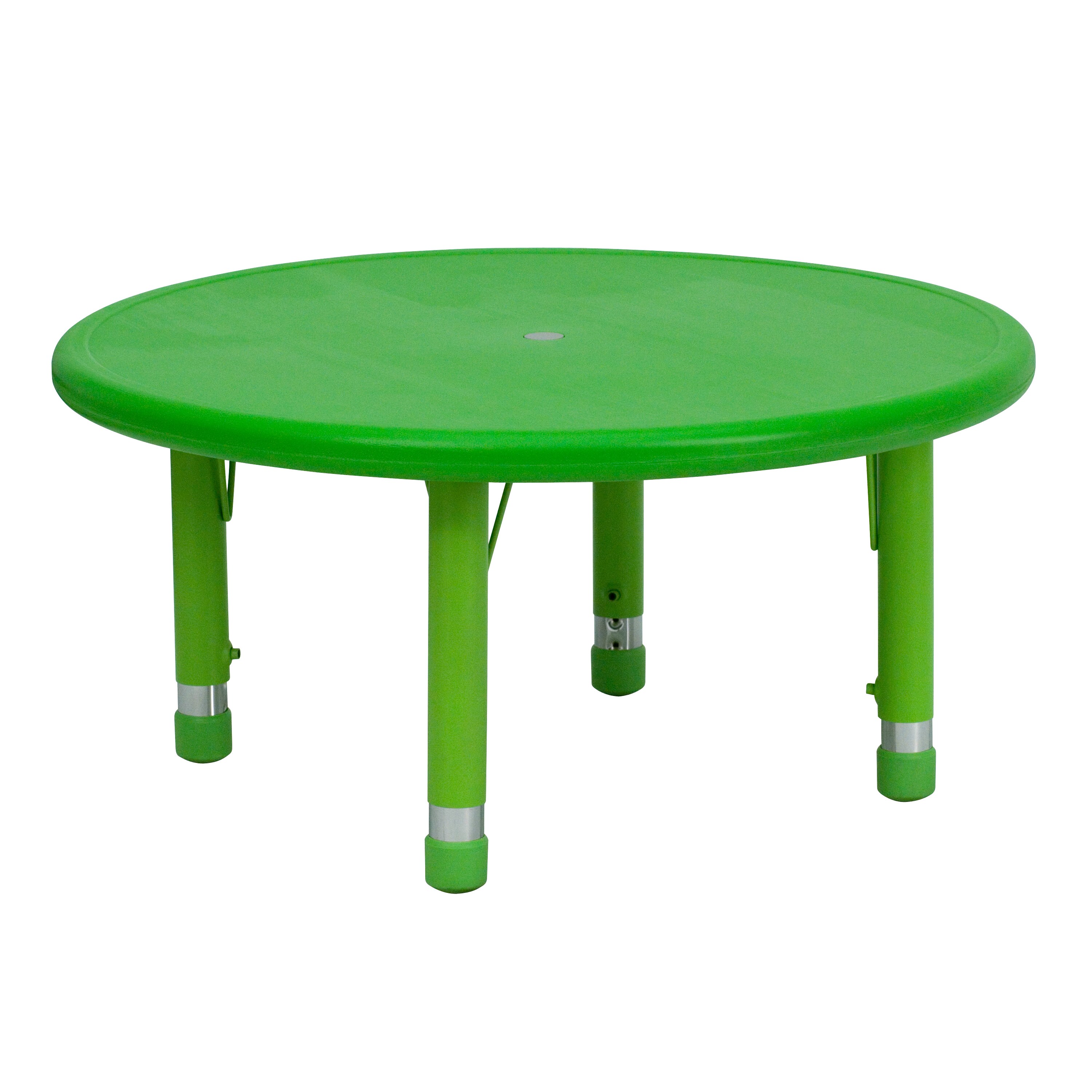 Emma + Oliver 33-in Round Green Plastic Height Adjustable Activity Table