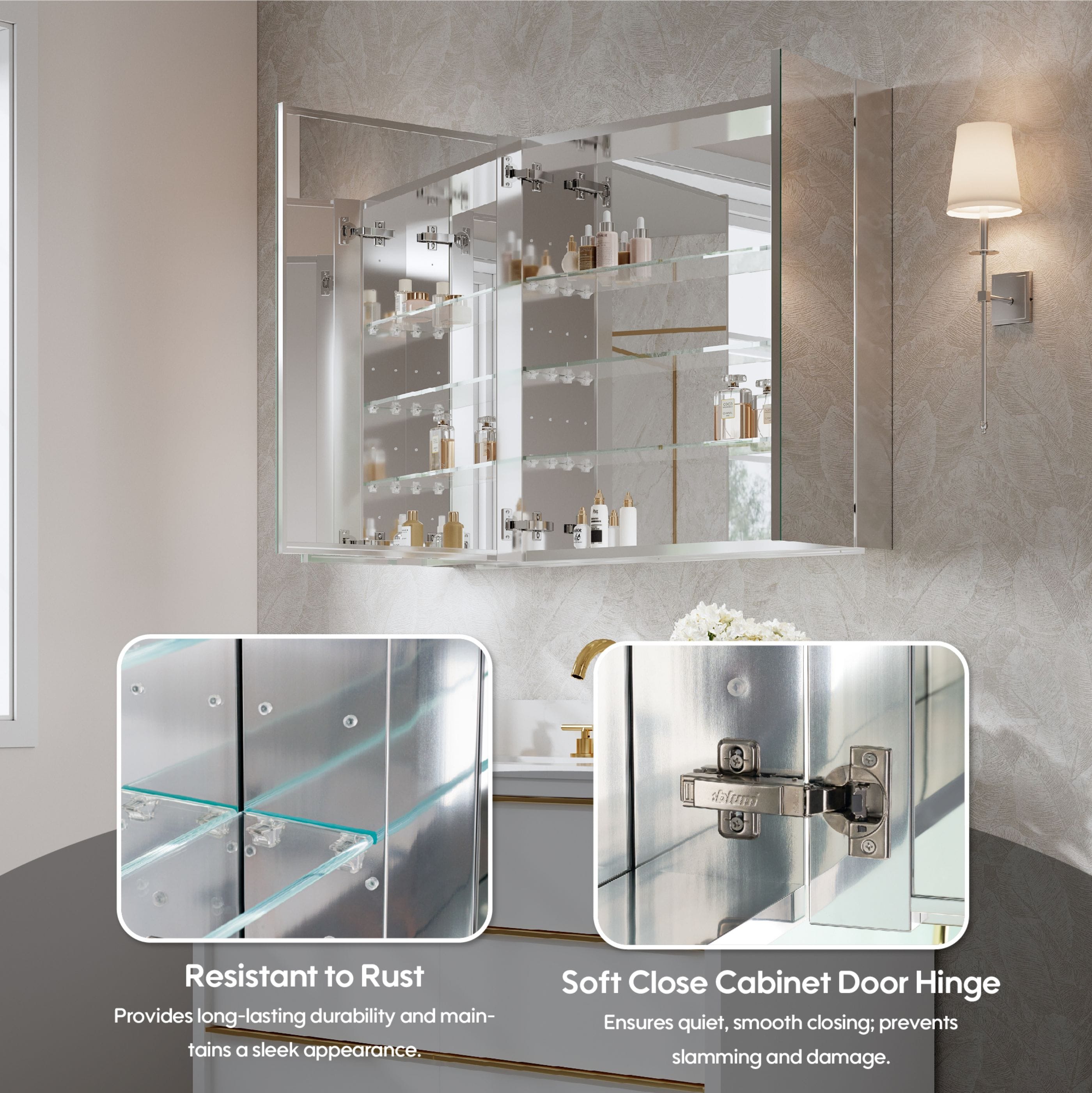 WELLFOR ROSA4030MC Bathroom-Medicine-Cabinets - View #5