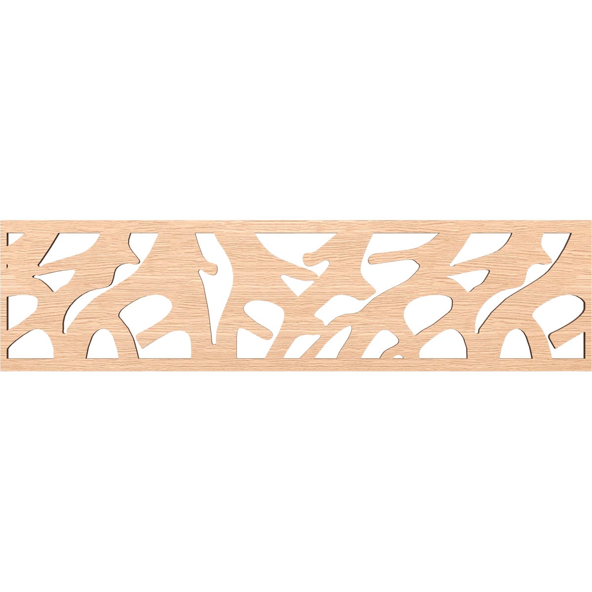 Ekena Millwork MLDB12X47MATRO Manton Fretwork Flat Trim 12-in x 3.92-ft Red Oak Brown Unfinished 2157207 Pierced Wall Panel Moulding