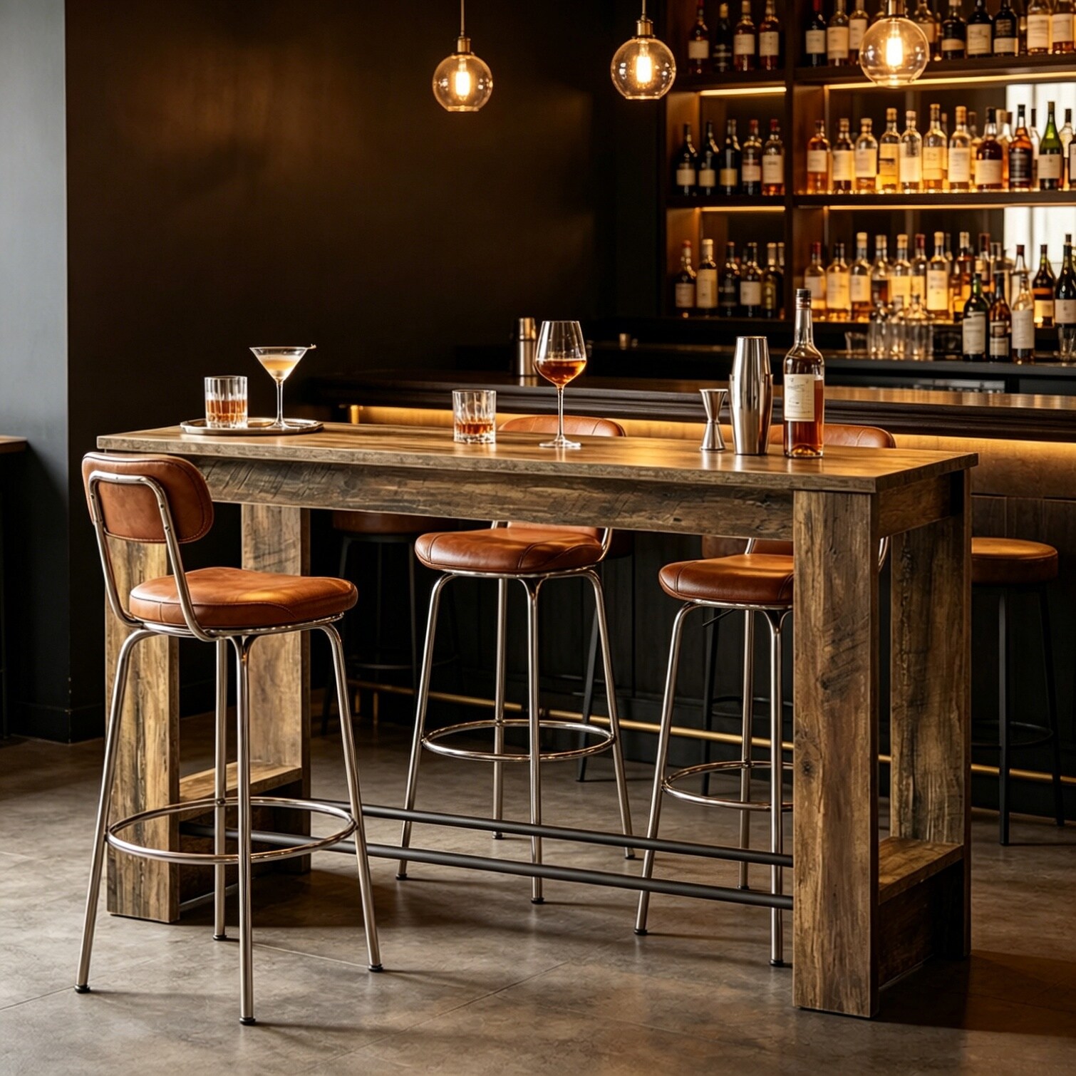 sunjurt Black Metal Frame Oak Dining Table with Butterfly Leaf ...