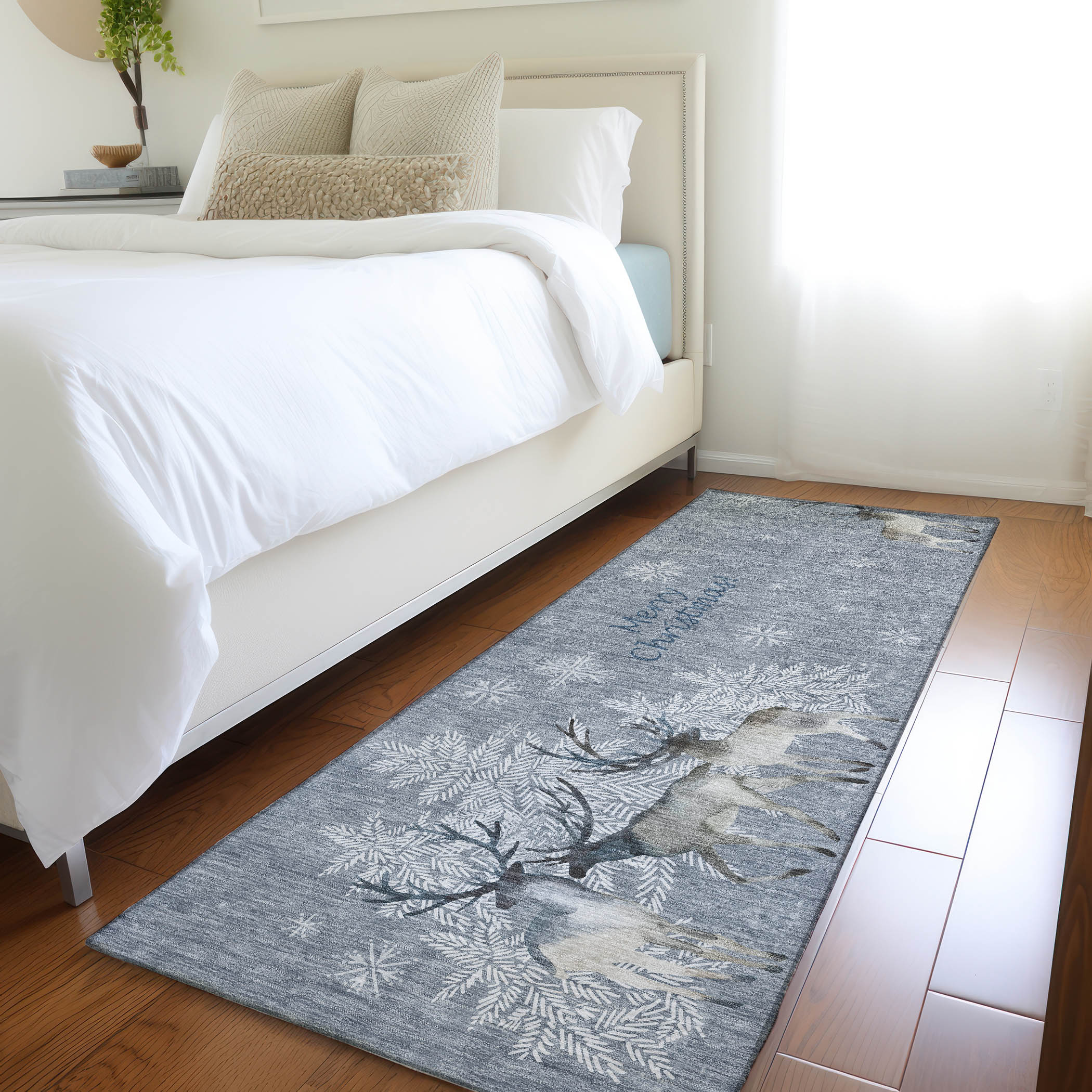 Addison Rugs AMF213AS2X8 Mayfield AMF213AS 2 x 7 (ft) Loomed Polyester Ash Rectangular Indoor Abstract Machine washable Area rug