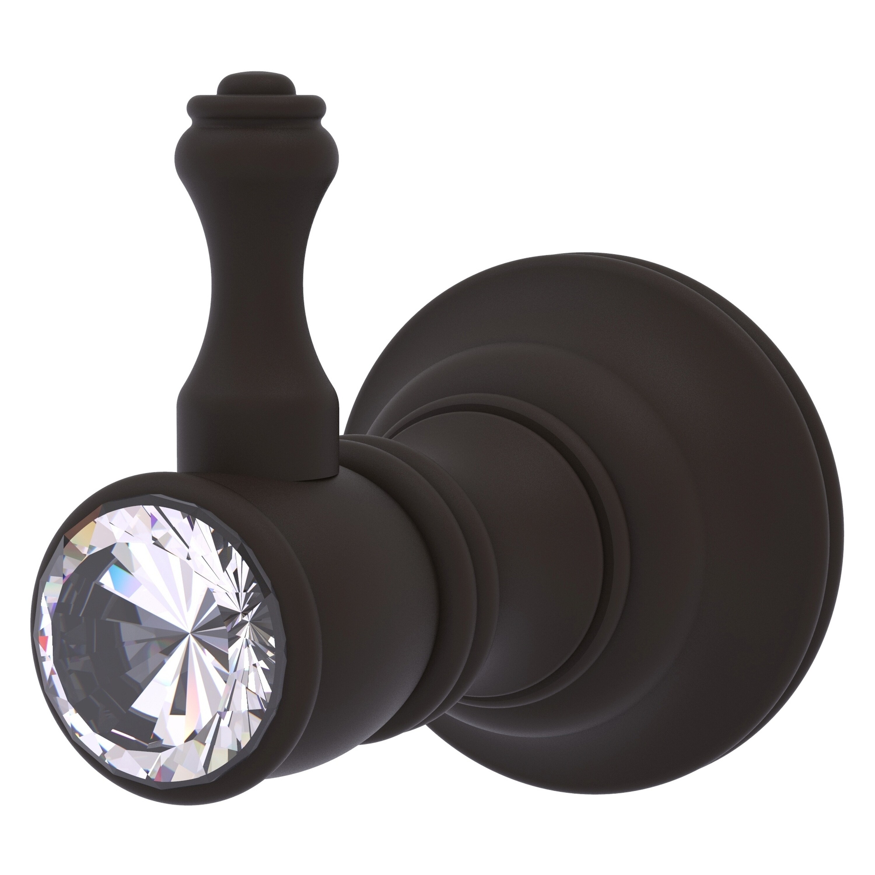 Allied Brass CC-20-ORB Carolina Crystal Oil Rubbed Bronze Single -Hook Wall mount Towel Hook