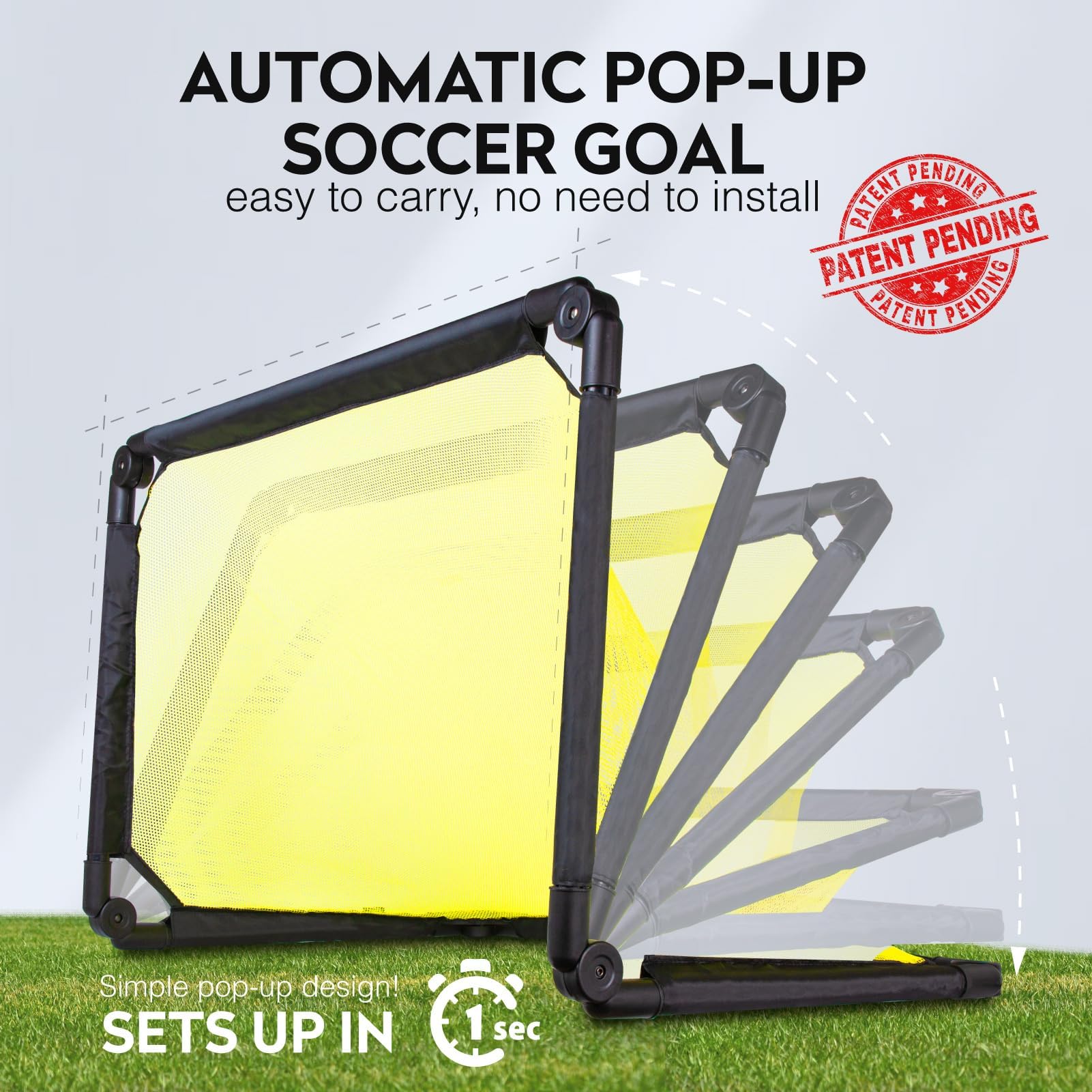 Adrinfly Pop Up Soccer Goal Set Portable Folding Soccer Net for Kids ...