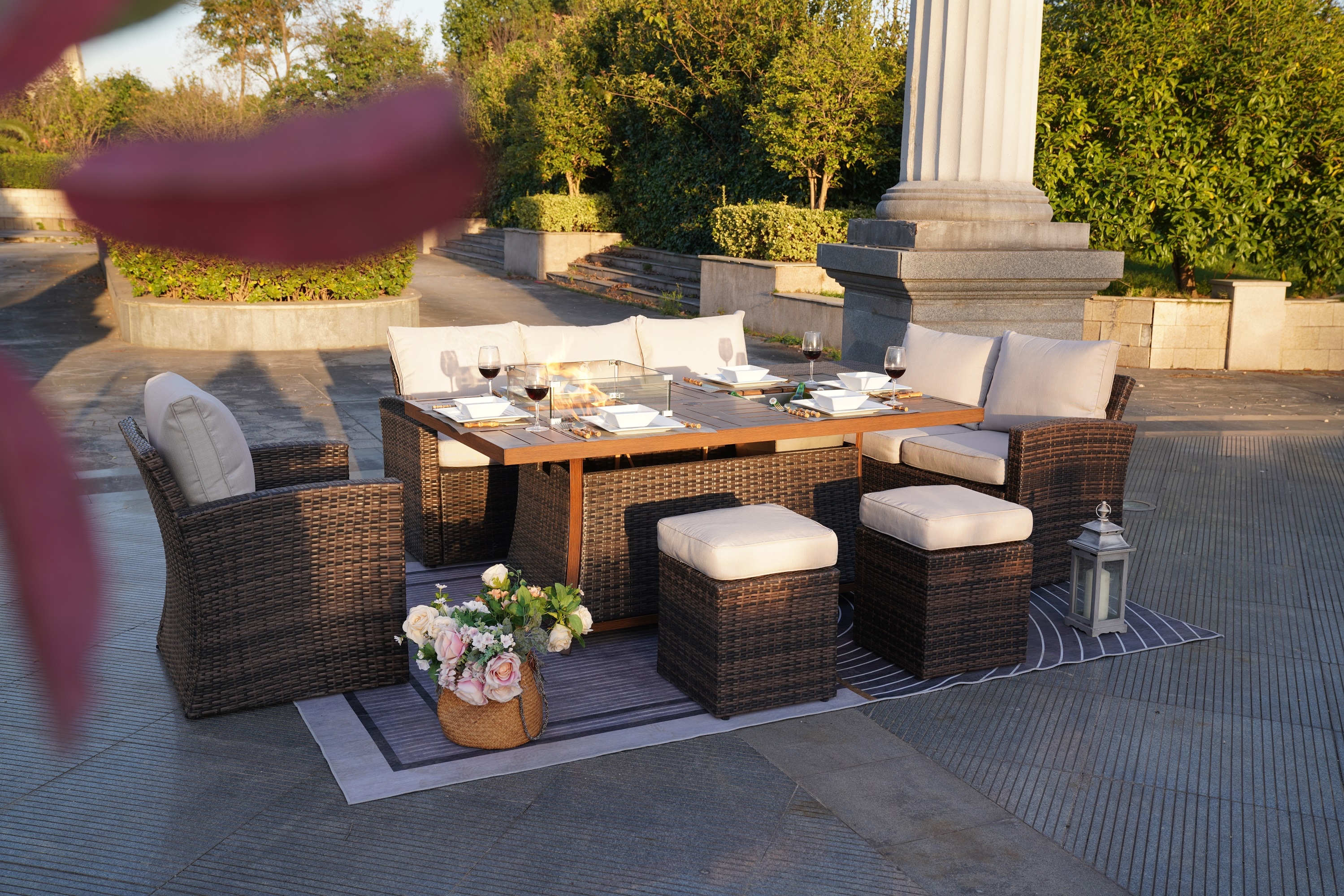 Moda Furnishings 1403B-1106FI-B Patio-Conversation-Sets - View #10