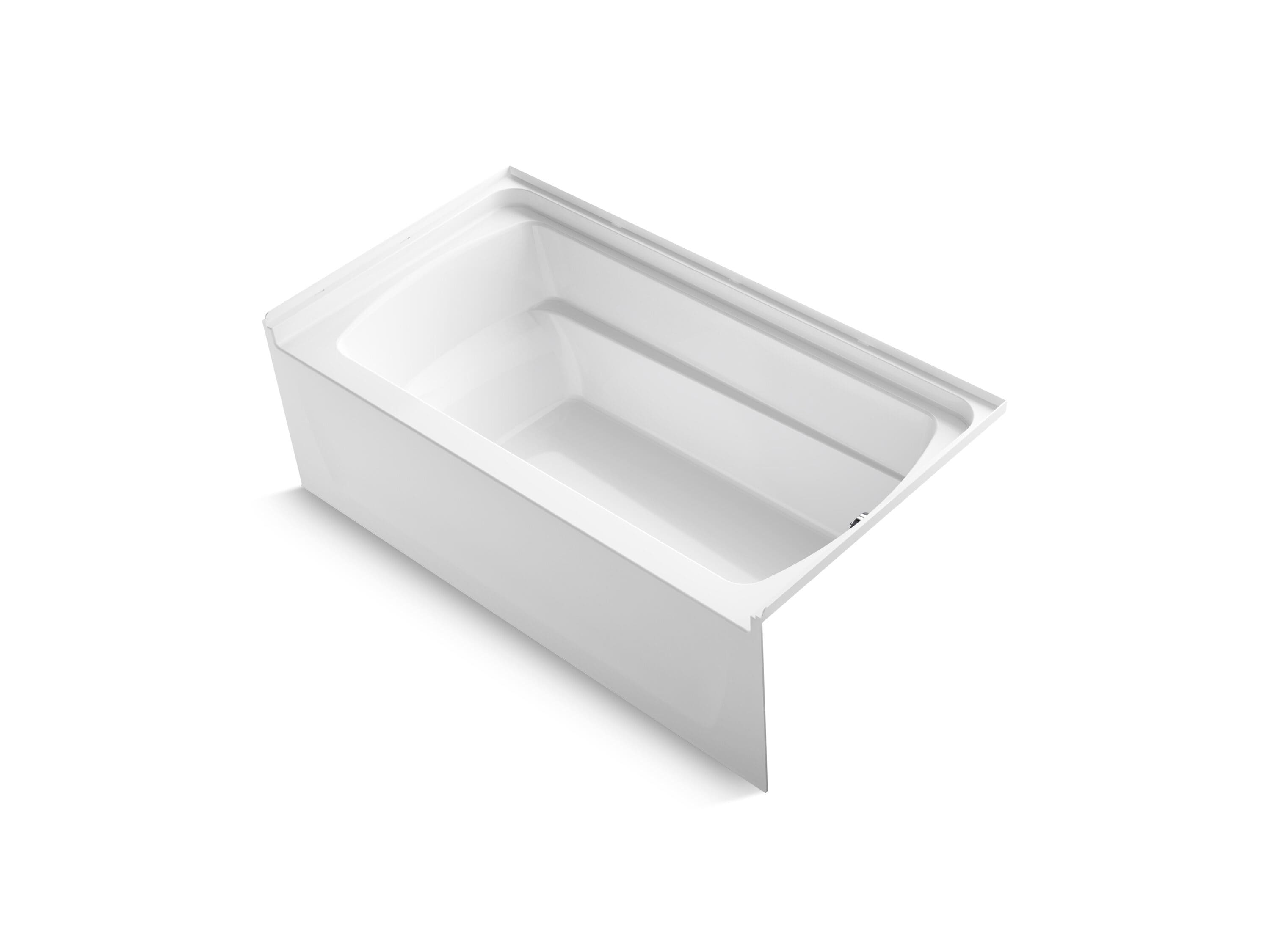 Sterling Ensemble 32-in x 60-in White Acrylic Rectangle Alcove Soaking Bathtub ( Right Drain )