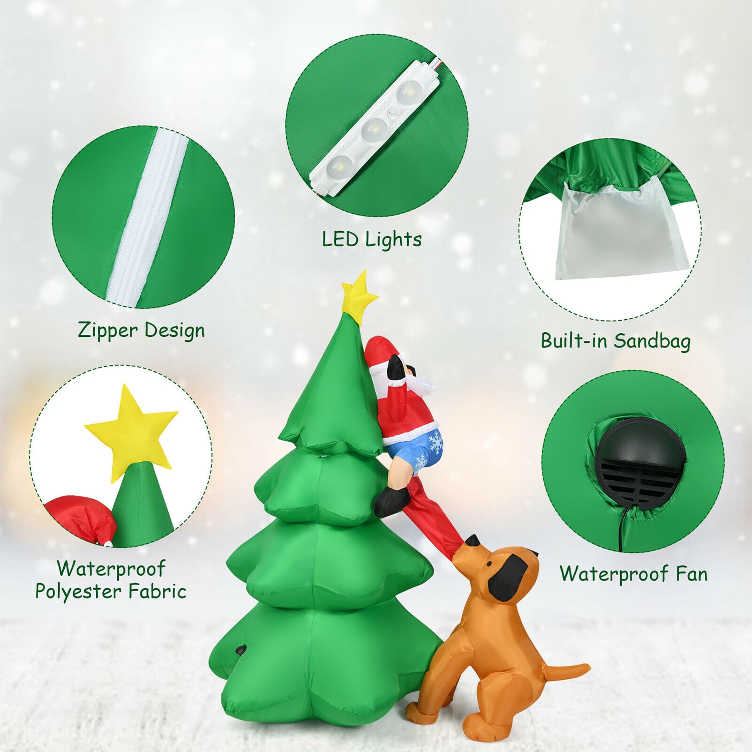 WELLFOR HYZ23946US Christmas-Inflatables - View #3