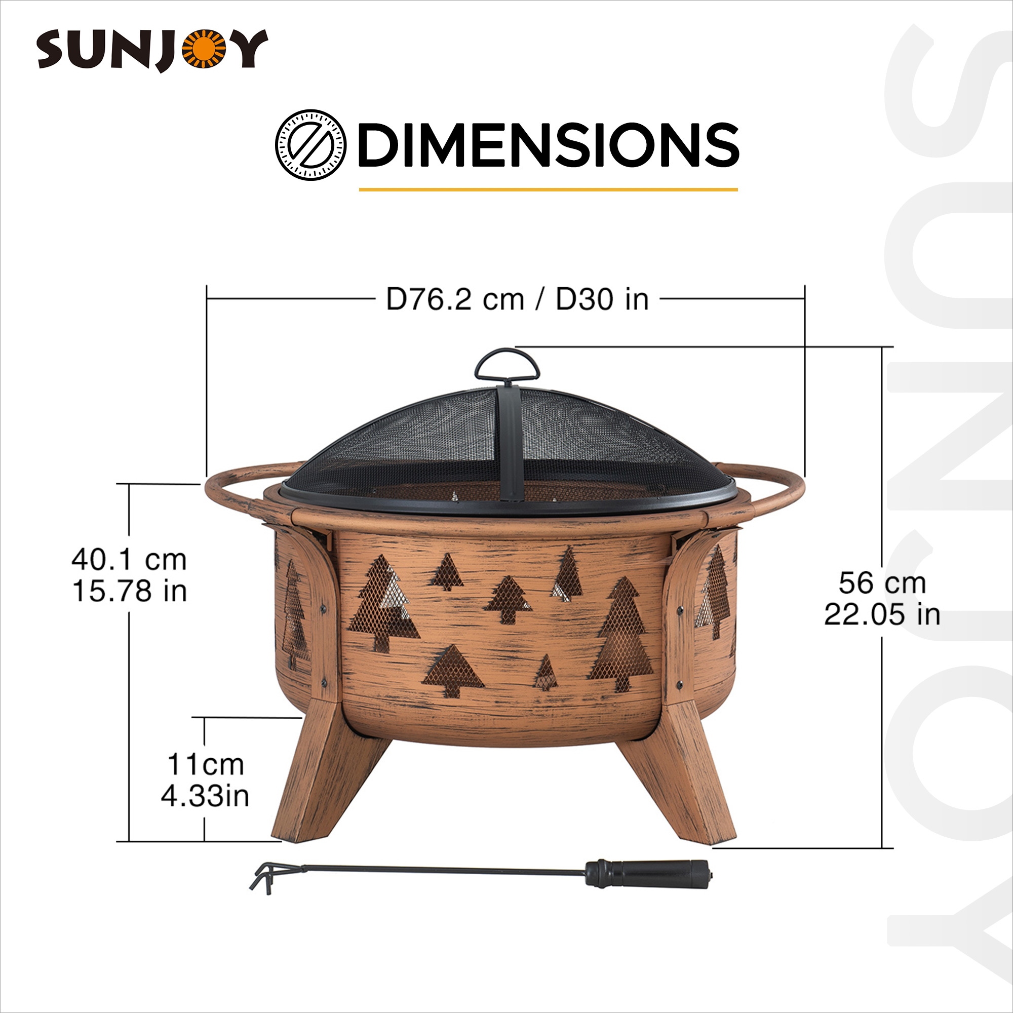 Sunjoy A301027000 Outdoor-Woodburning-Firepits - View #7