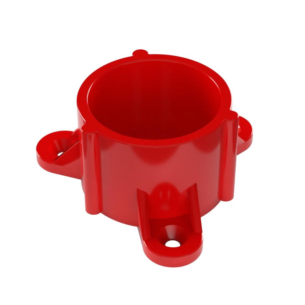 PVC Pipeworks 125-TC-R-10 1-1/4-in PVC Table Screw Cap Furniture Grade Mount in Red (10-Pack)