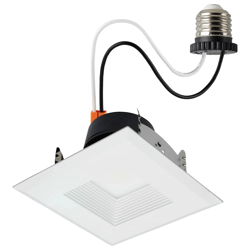 Satco  Lighting S11884 Nuvo 4 Inch Medium (E26) Baffle Recessed Trim and New Construction, Remodel