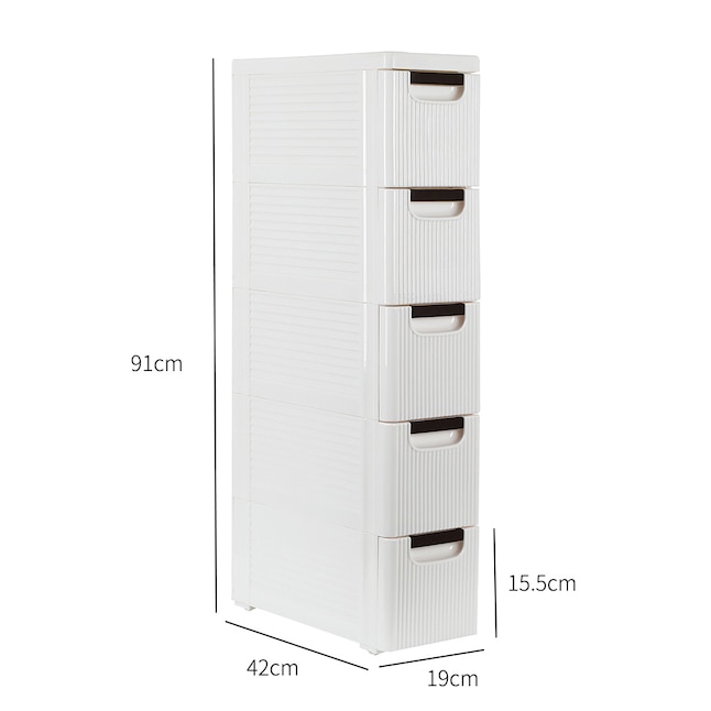 Outopee 7.5-in W x 35.83-in H Plastic White Freestanding Utility ...