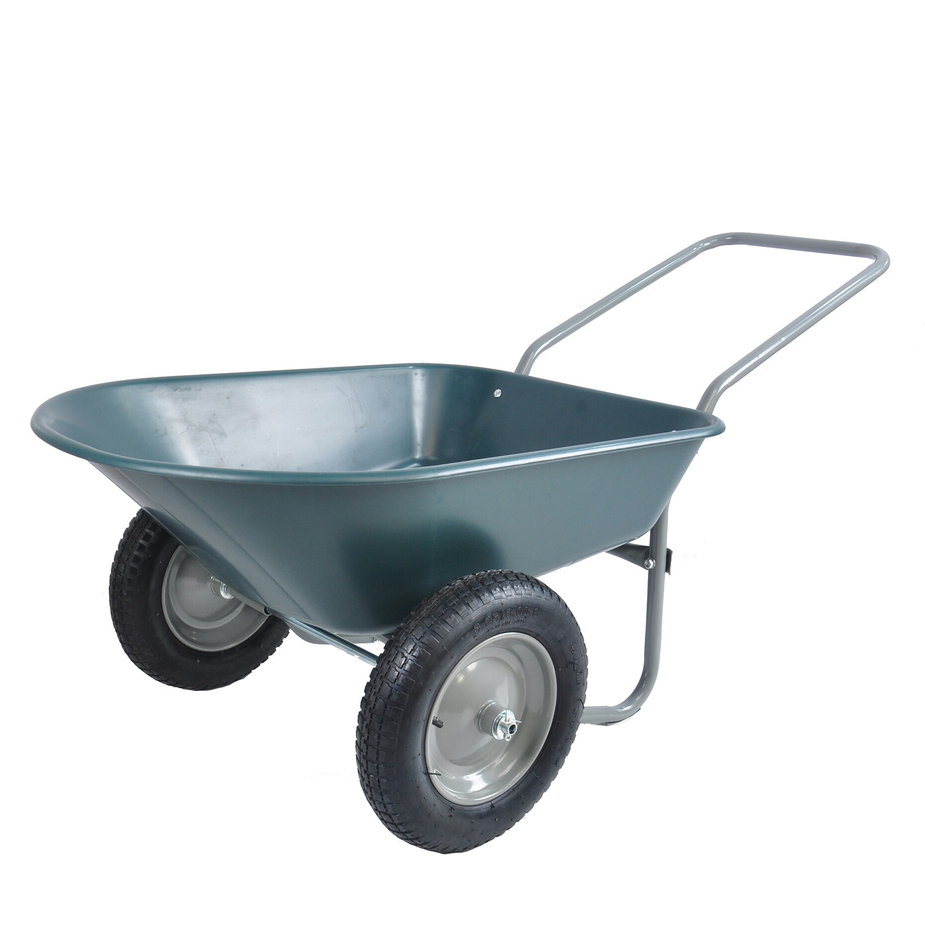 CESICIA 4-cu ft 4 Wheel Steel Push Wheelbarrow FCOMS11G at Lowes.com