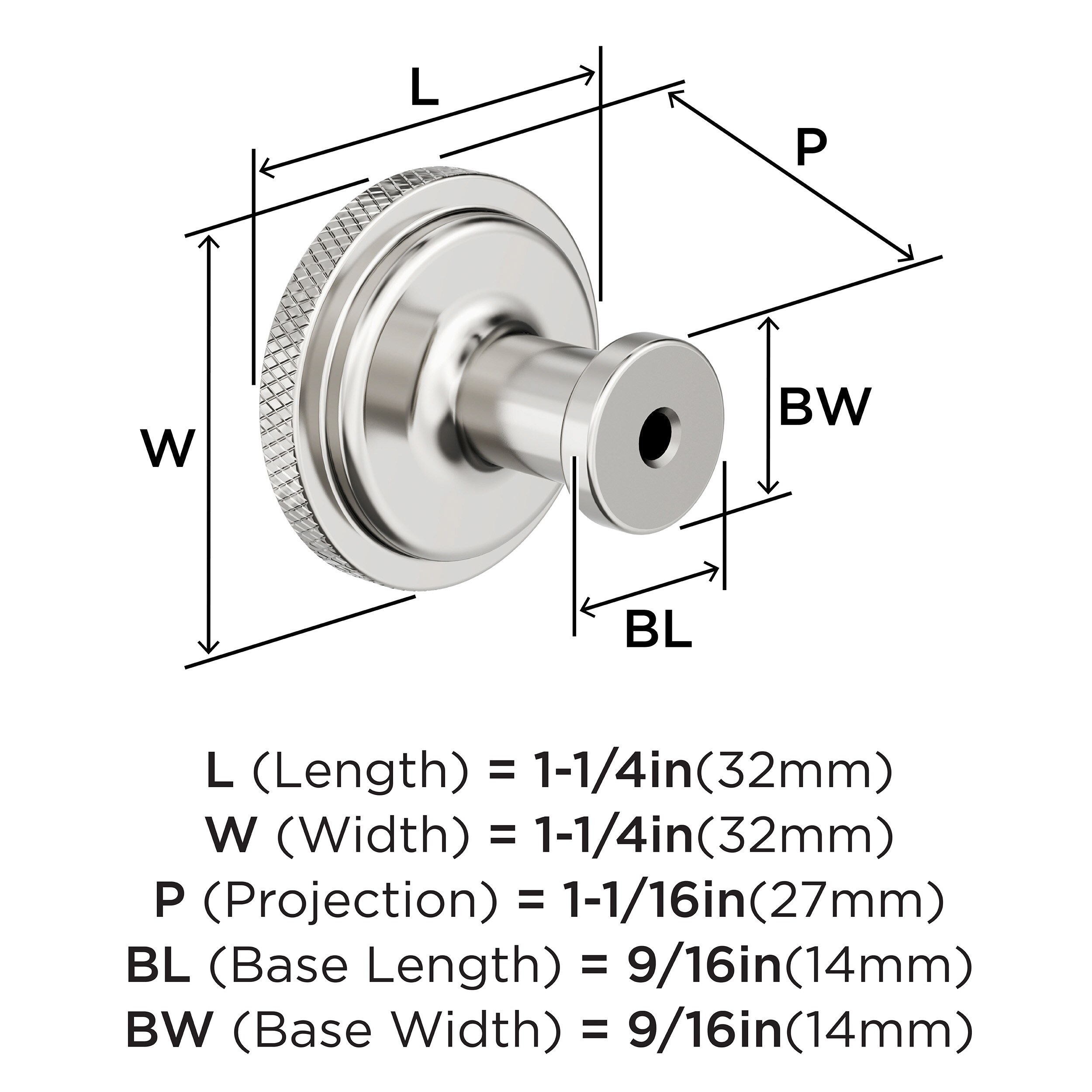 Amerock BP37740PN Cabinet-Knobs - View #4
