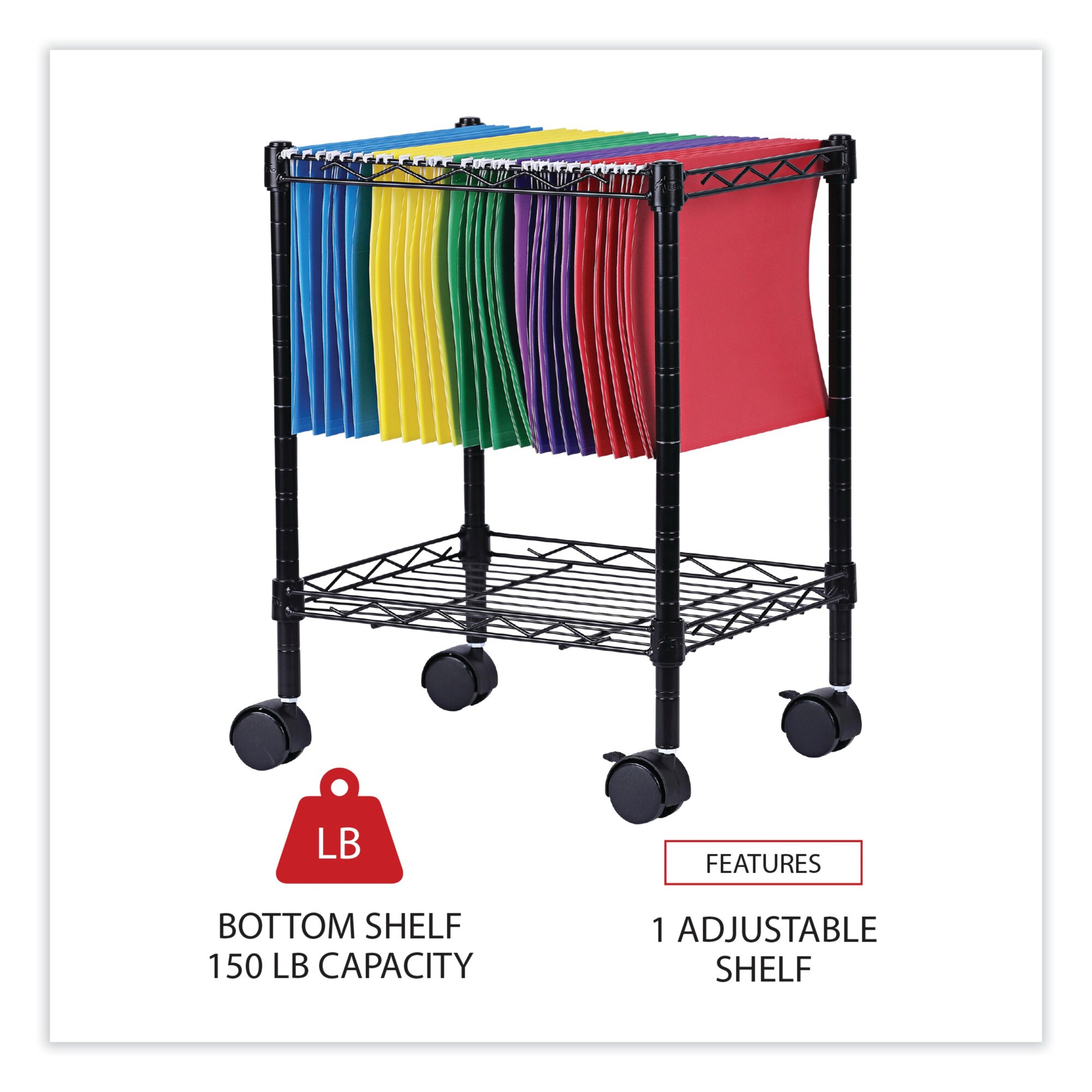 Alera ALEFW601416BL Office-Carts - View #3