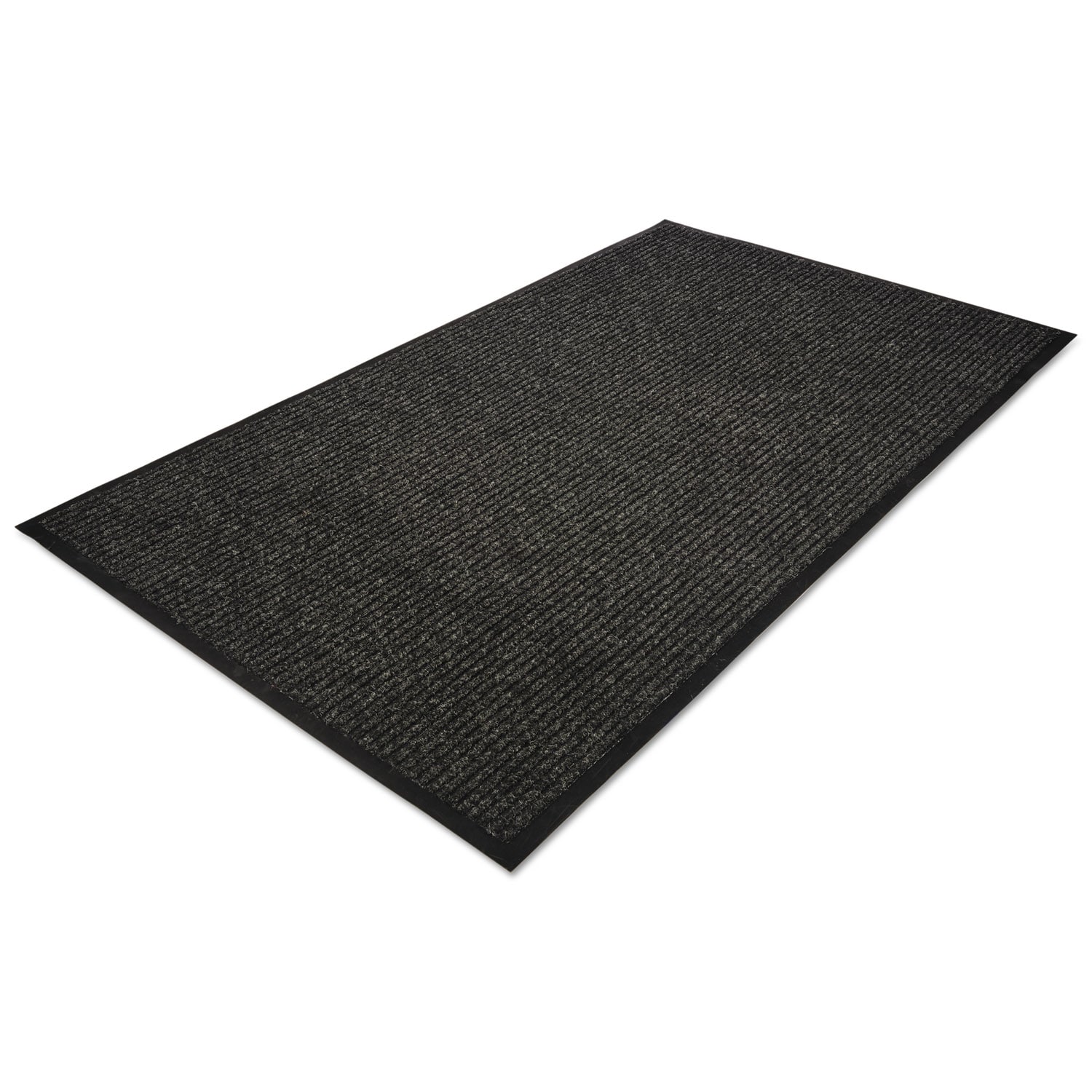 Guardian - Golden Series Dual Rib Indoor Wiper Mats Rectangular Charcoal Gray Carpeted Surface 36...