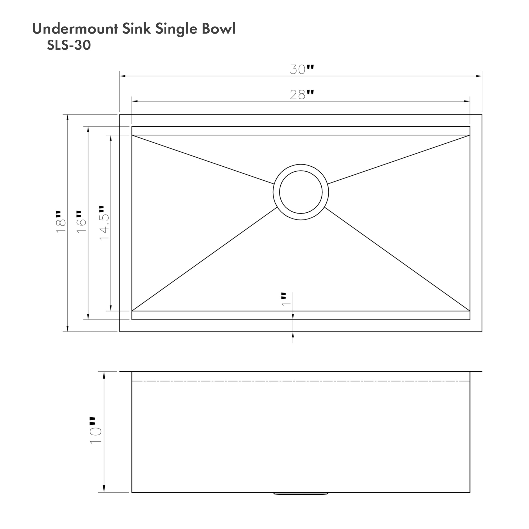 ZLINE KITCHEN & BATH ZLINE stainless steel sinks Undermount 27-in x 27-in  Stainless Steel Single Bowl Kitchen Sink All-in-one Kit with Drainboard