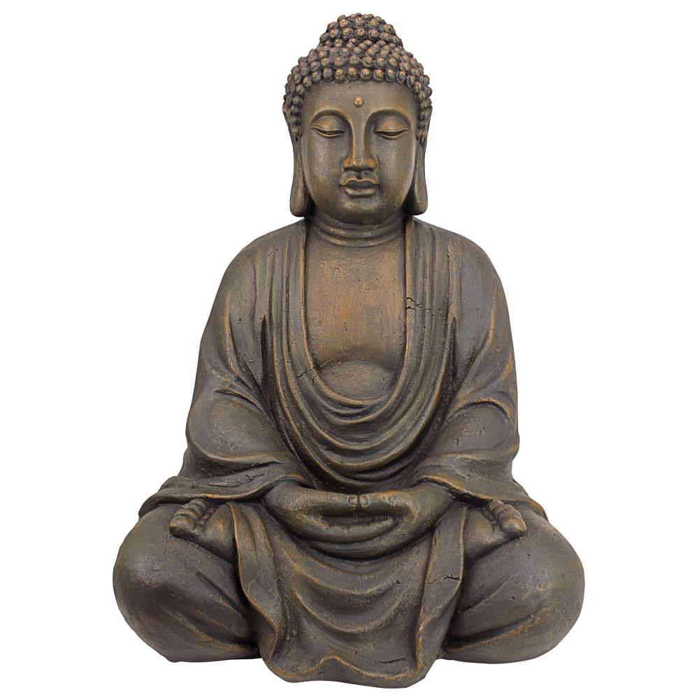 Design Toscano 26-in H x 20-in W Gray Buddha Garden Statue in the Garden  Statues department at