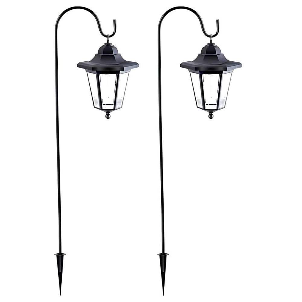 Maggift  Hanging Solar Lights Outdoor; Garden Lanterns with Shepherd Hooks; Waterproof Landscape Lights for Lawn Patio Yard Pathway - 2 Pack; 37.8 Inch
