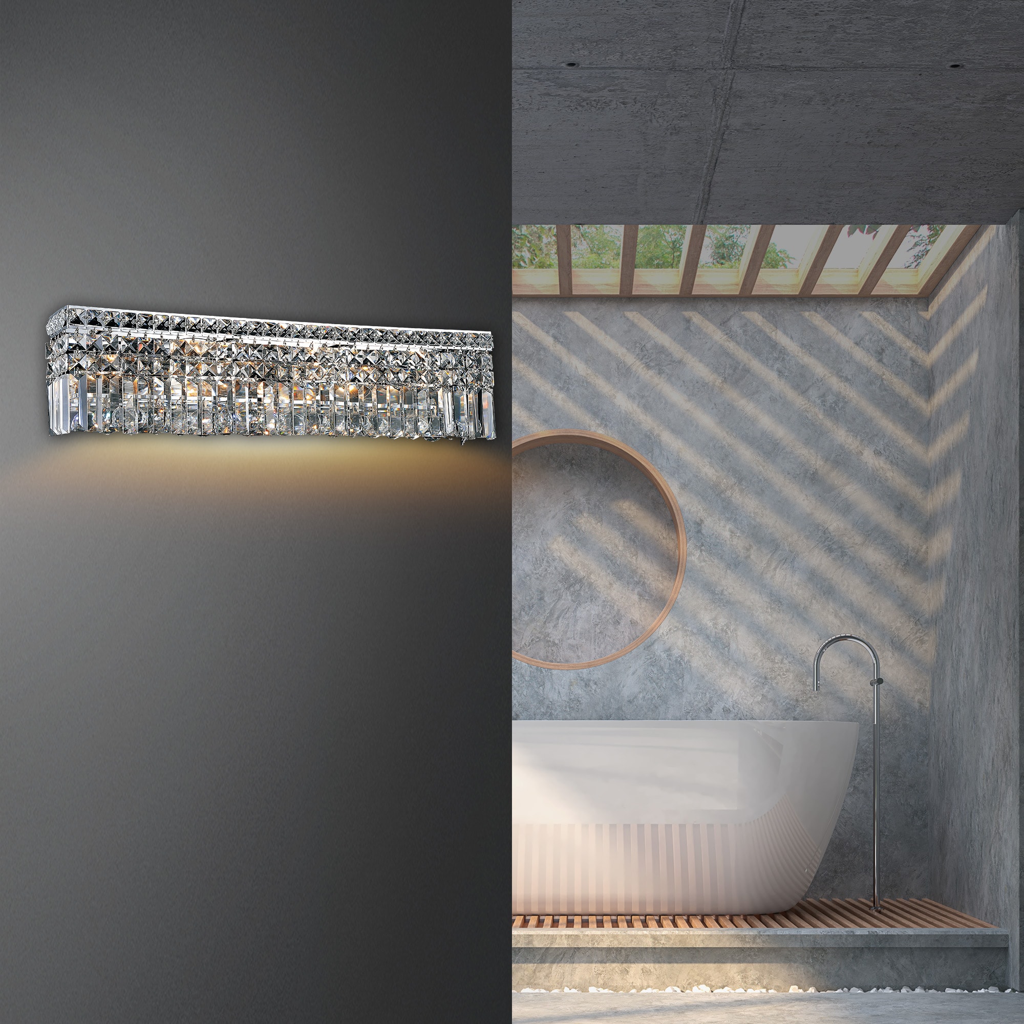 CWI Lighting 8005W26C-RC Colosseum 26-in 6 -Light Multiple finishes Chrome Traditional Vanity light