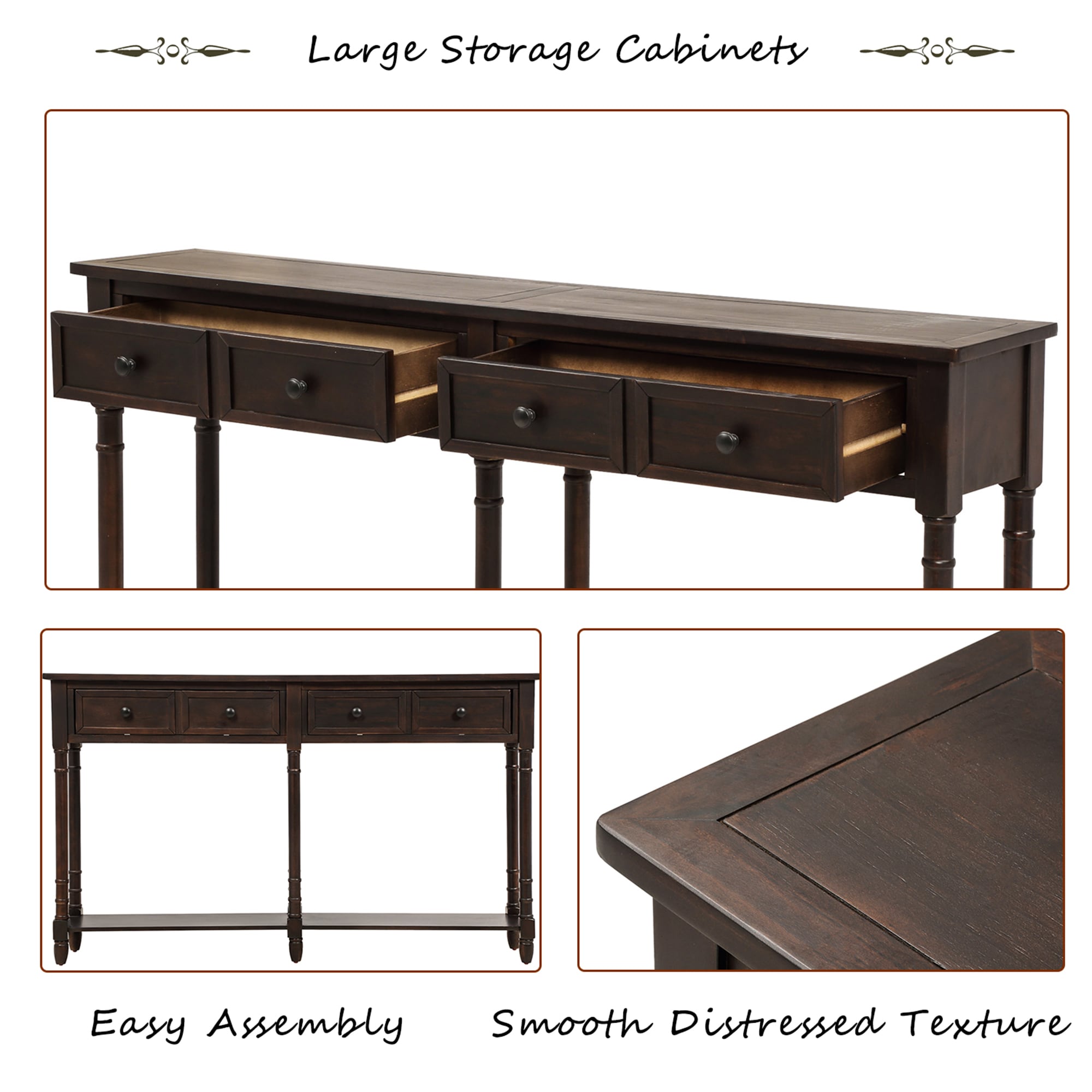 SINOFURN SYA330146BN Console-Sofa-Tables - View #3