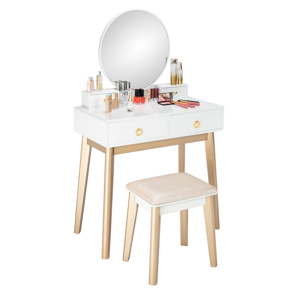 Winado 951236181950 53.15-in White Makeup Vanity