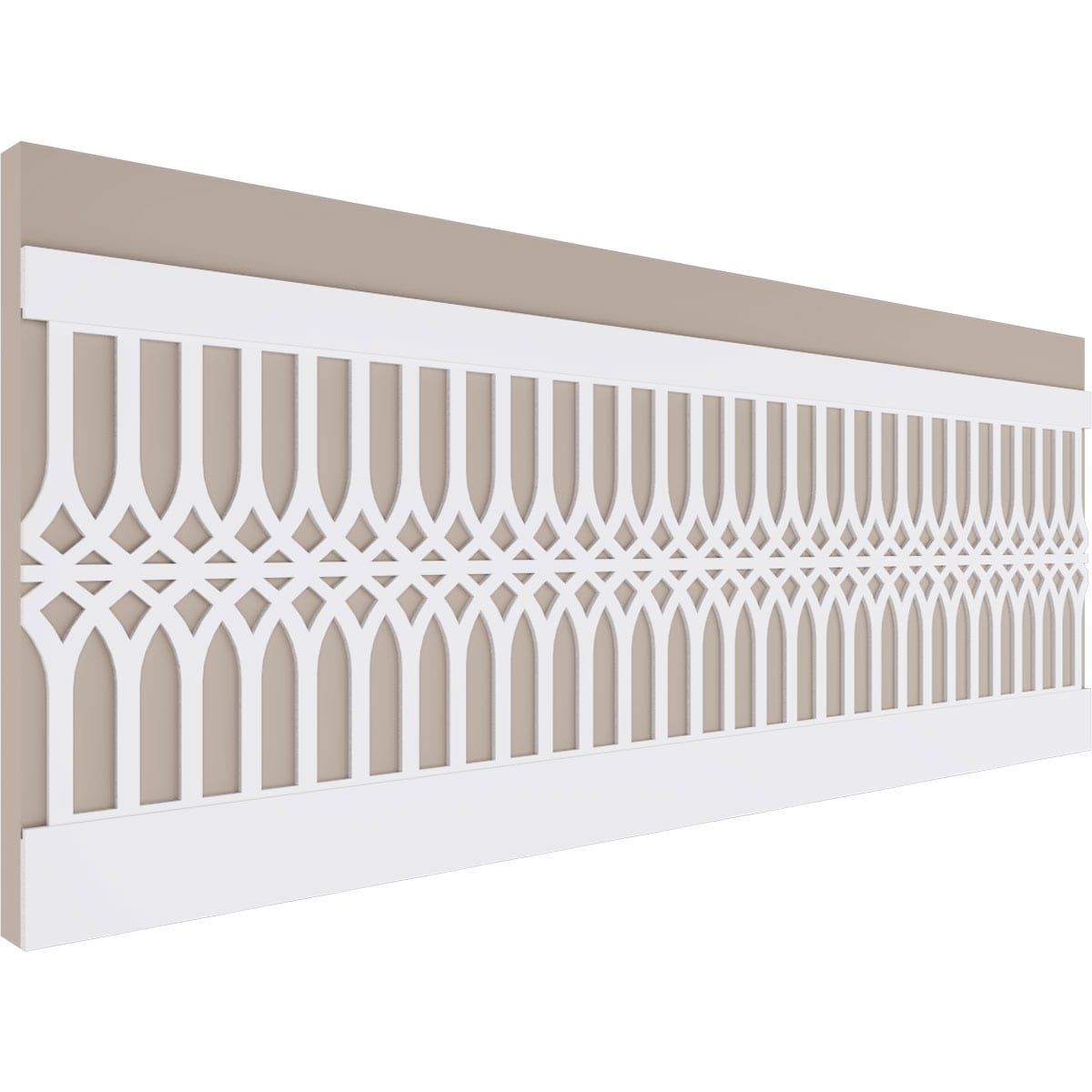 Ekena Millwork WPK32X94CRP 32-in x 94-1/2-in Smooth Paintable/Stainable White PVC Wainscoting Wall Panel ( 21.04-sq ft )
