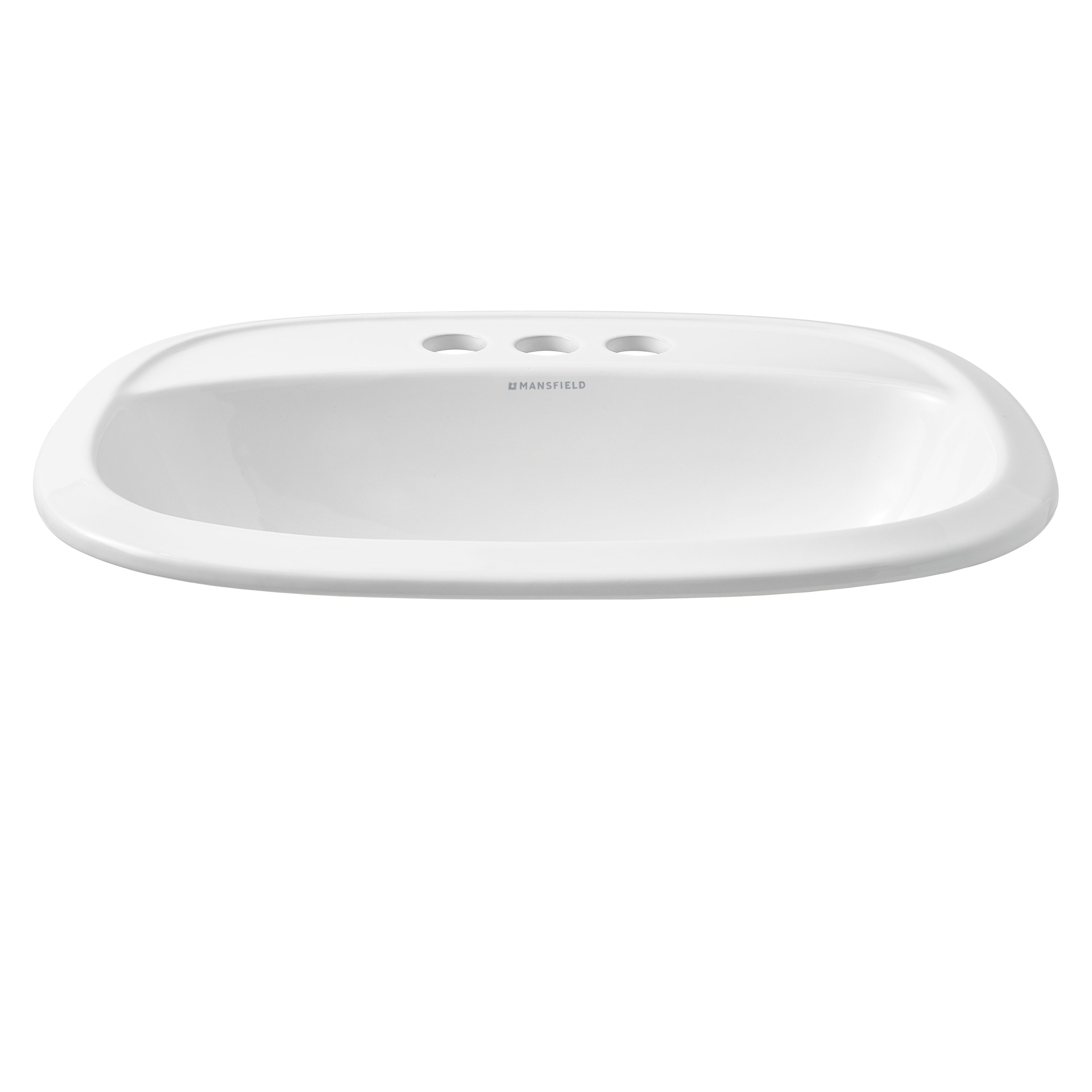 Mansfield Ava White Drop In Oval Modern Bathroom Sink 15.75 in x