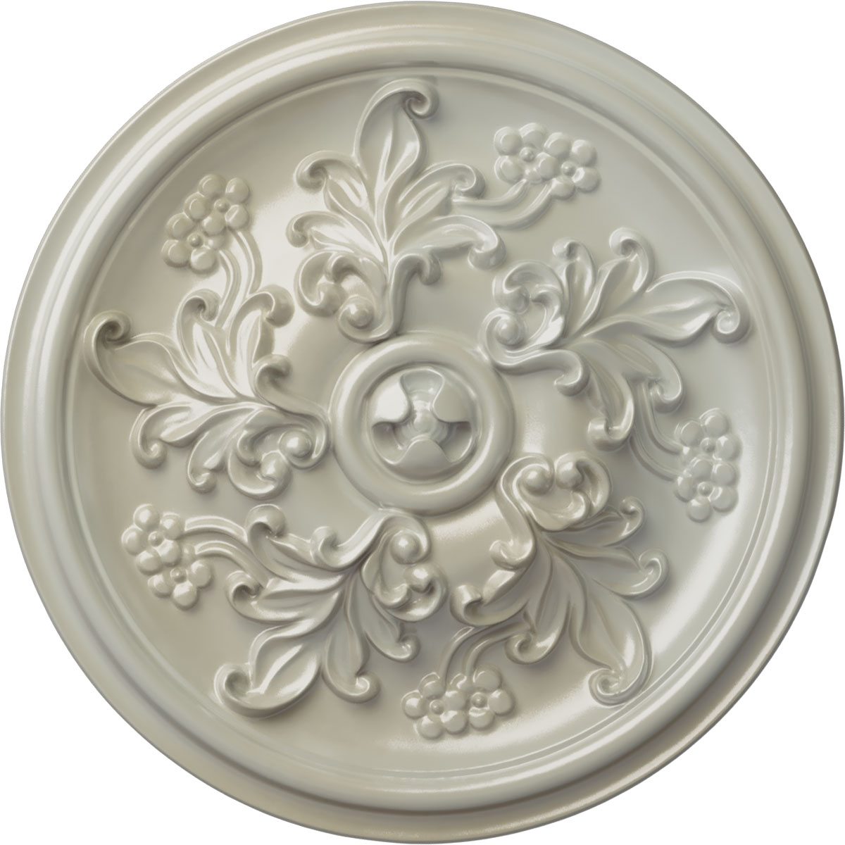 Ekena Millwork CM14KTFBS Katheryn 14.5-in W x 14.5-in L Painted Flash Blue Polyurethane Whole Ceiling Medallion