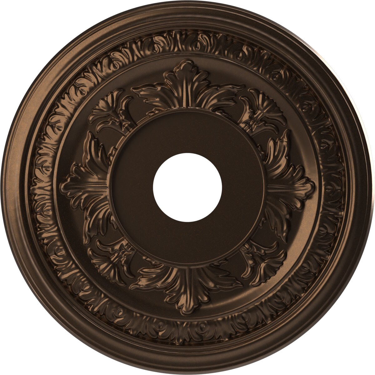 Ekena Millwork CMP19BACAB Baltimore Thermoformed 19-in W x 19-in L Painted Metallic Antique Brass PVC Whole Ceiling Medallion