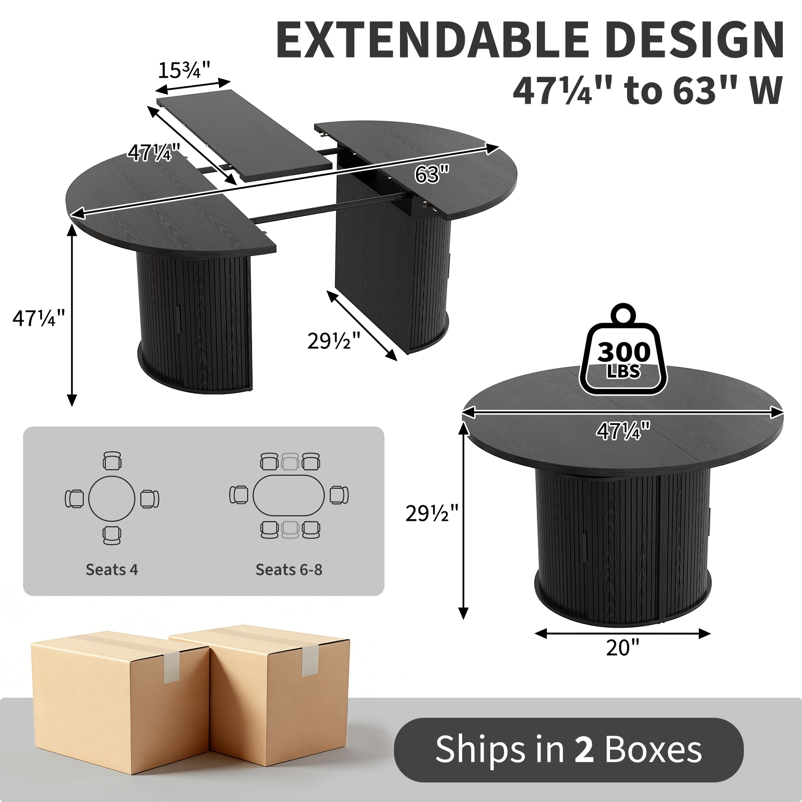 Aoile AE26080731SDWE Dining-Tables - View #2