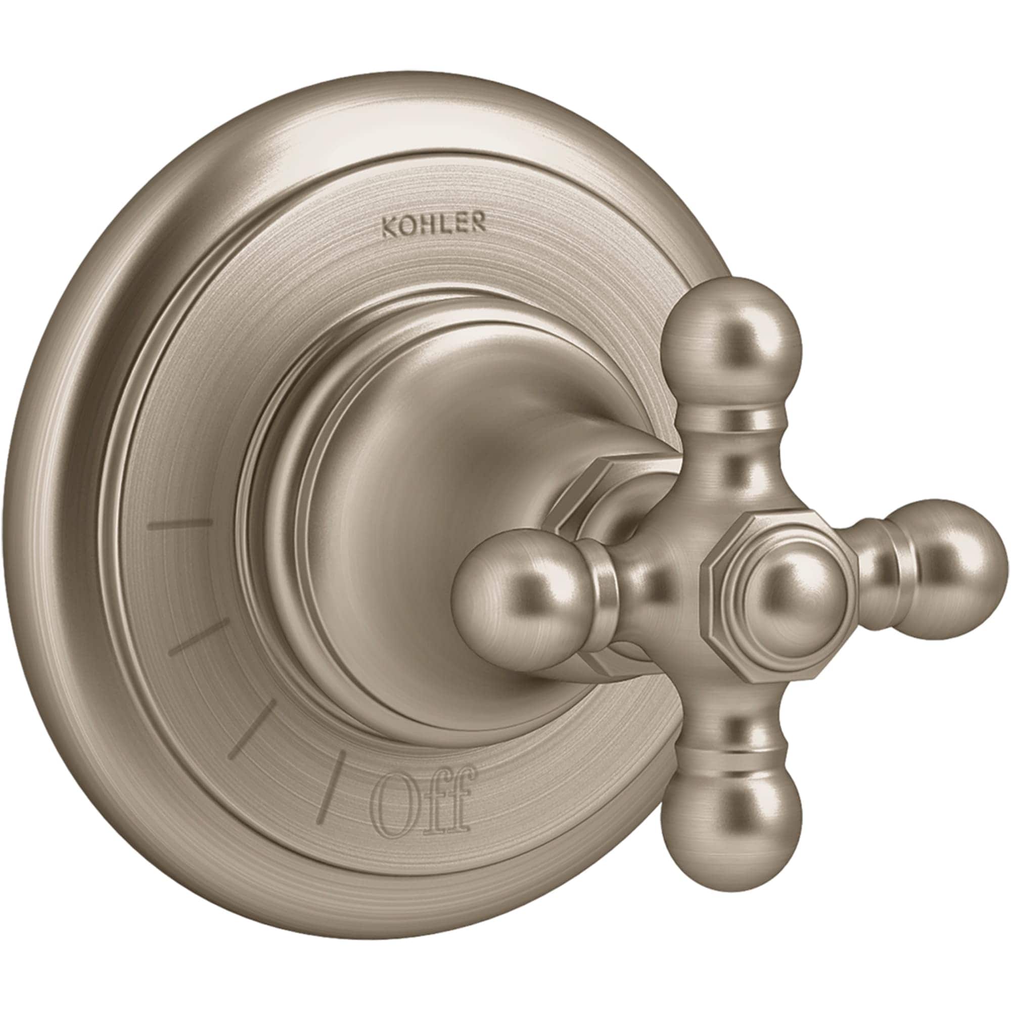 KOHLER K-T72771-3-BV Vibrant Brushed Bronze Cross Shower Faucet Handle