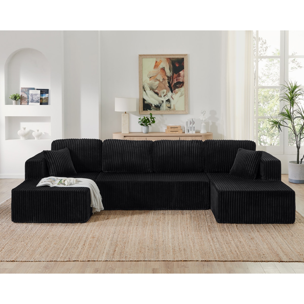 Curated visual reference: Streamdale Furniture Streamdale U Shape Modular Sectional Sofa Modern Photo Inspiration