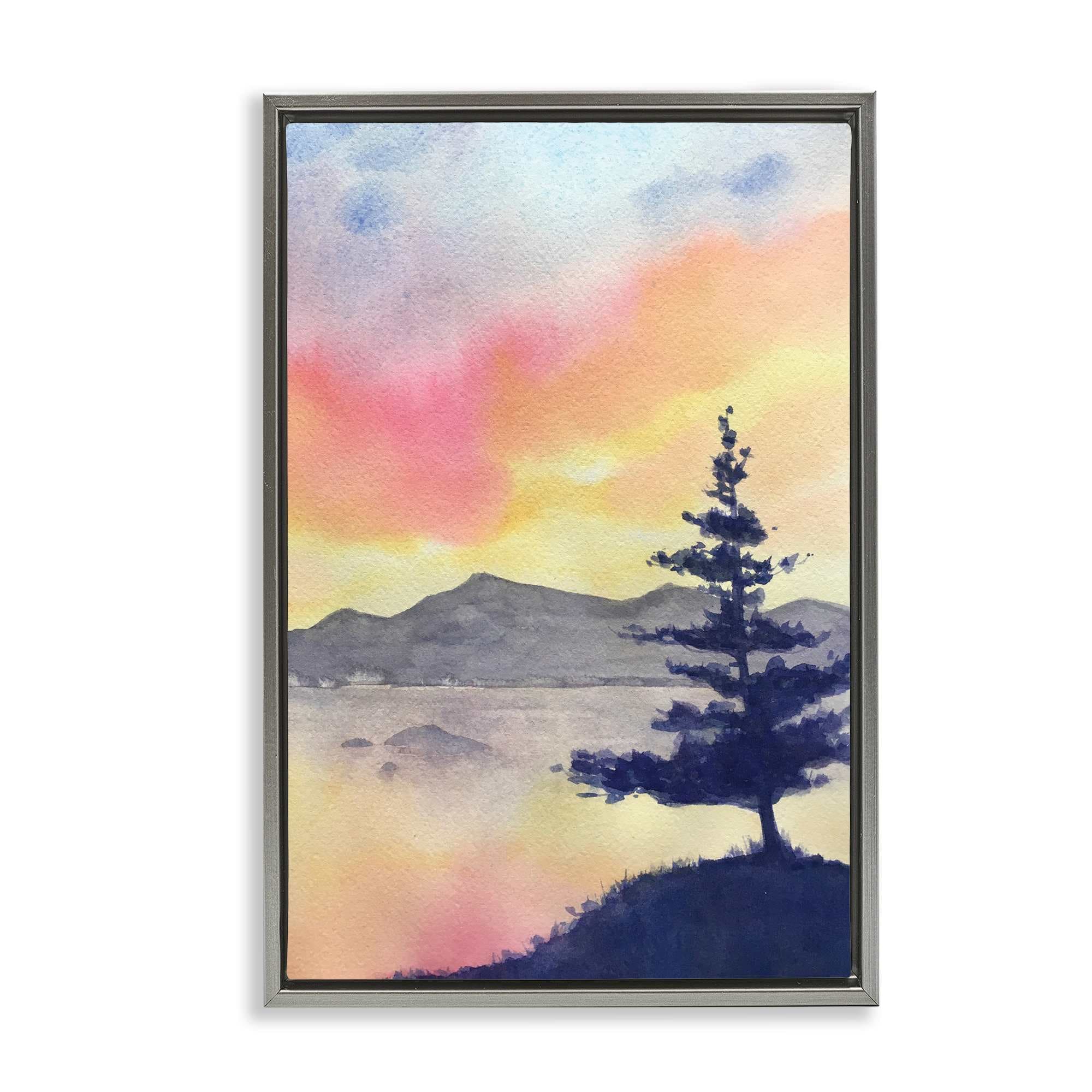 Stupell Industries BS-586-FFL-20X30 Radiant Sunset over Lake Floating Frame design by Stephanie Fielden