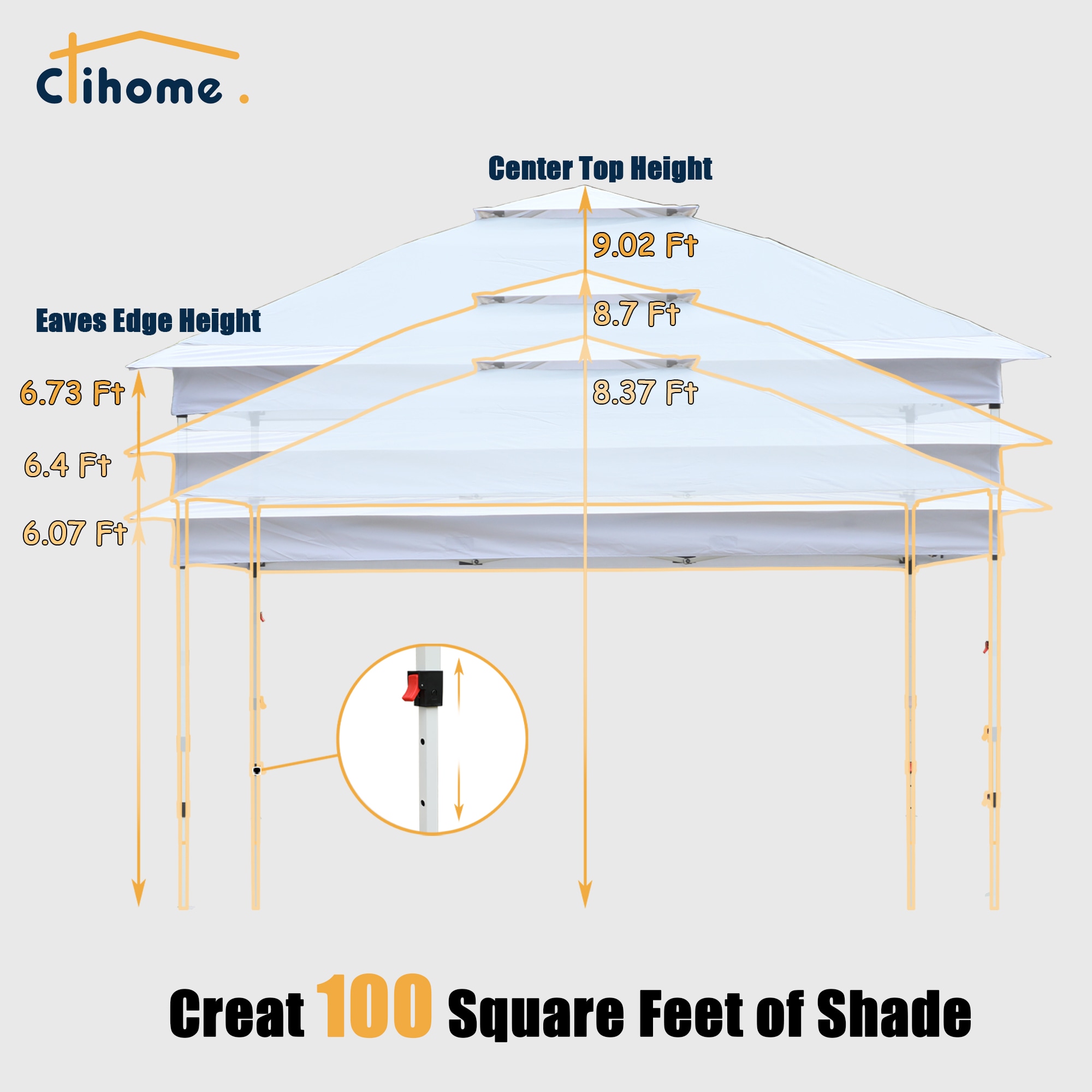 Clihome CL-MGH105GY Canopies-Sl - View #9